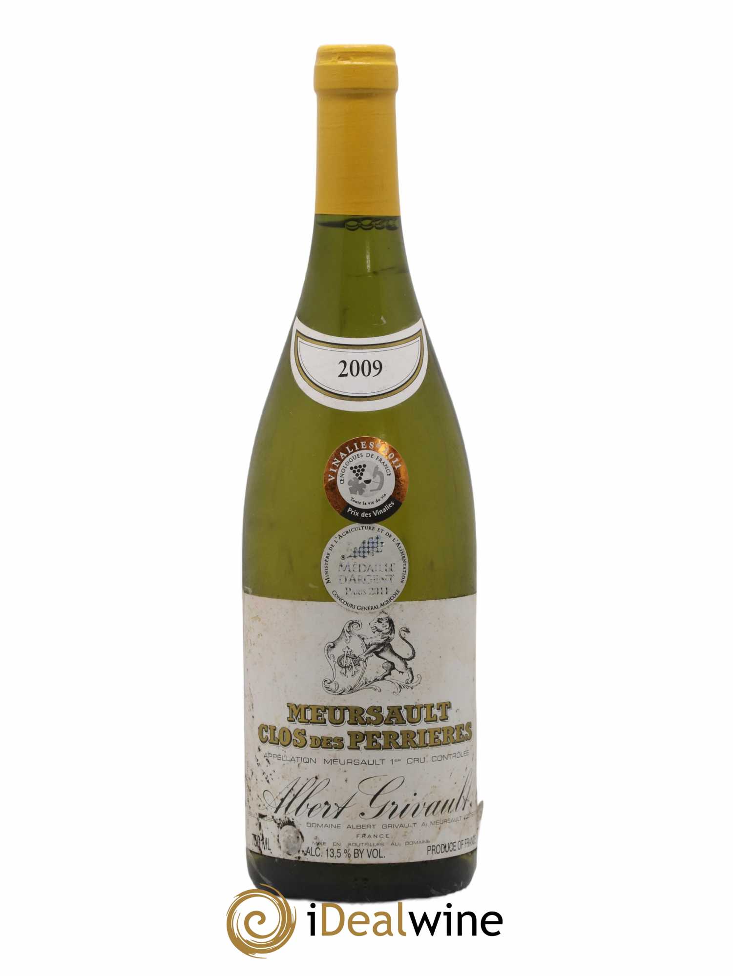 Meursault 1er Cru Clos des Perrières Monopole Albert Grivault 2009 - Lot de 1 bouteille - 0