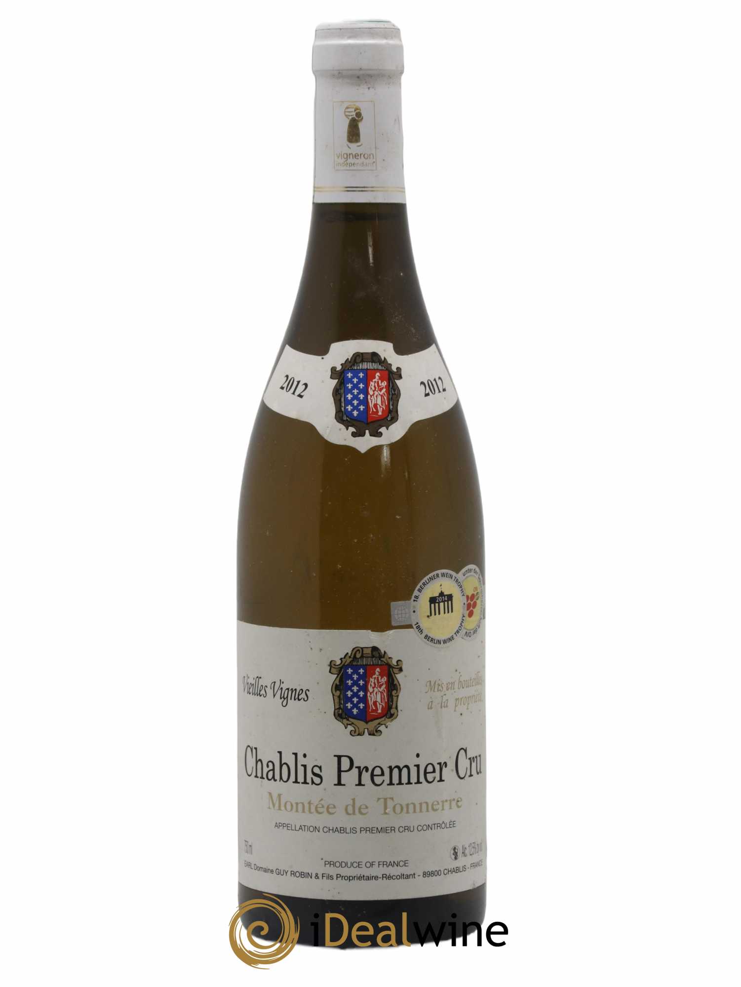 Chablis 1er Cru Montée de Tonnerre Vieilles Vignes Guy Robin 2012 - Posten von 1 Flasche - 0