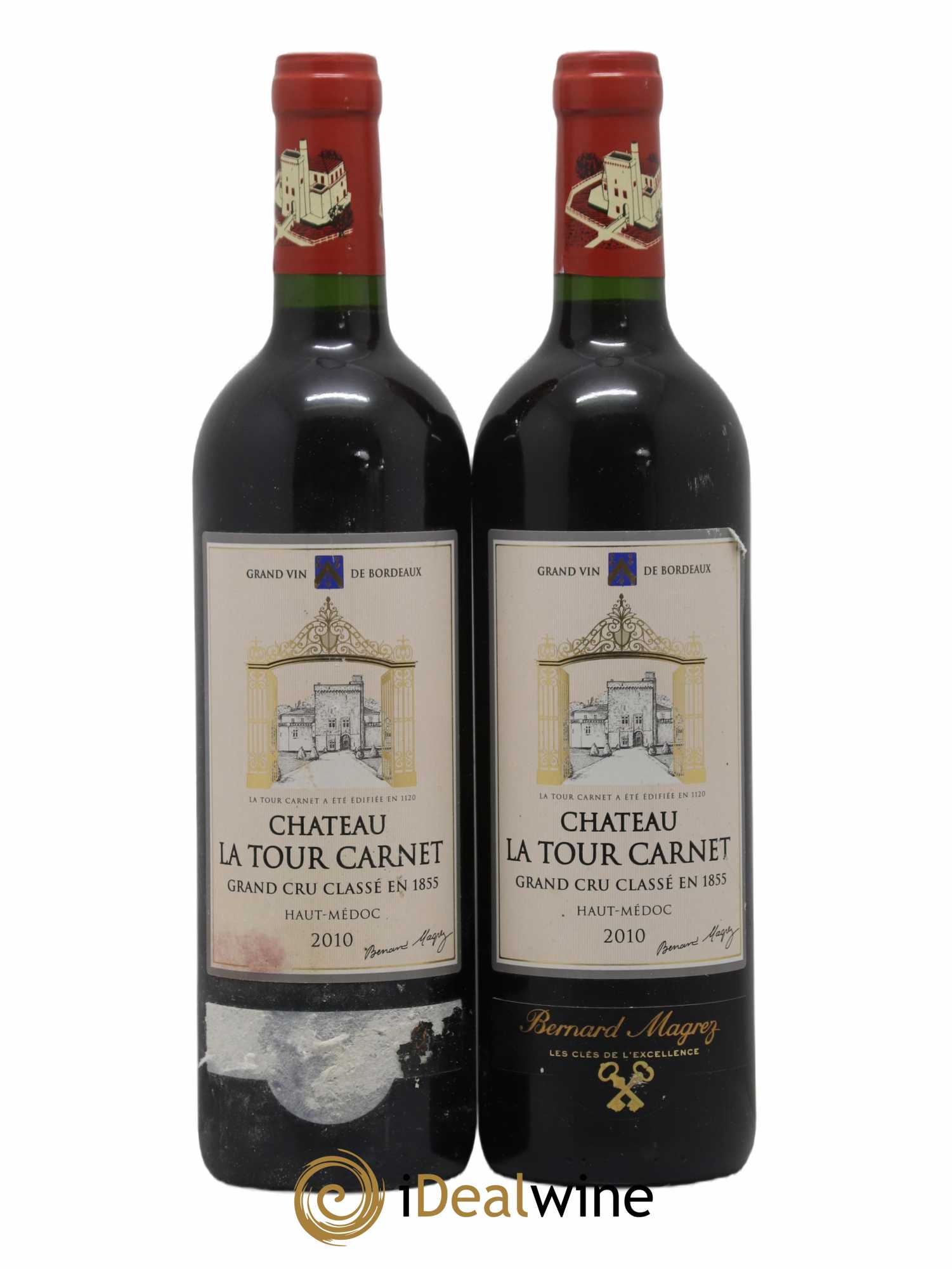 Château la Tour Carnet 4ème Grand Cru Classé 2010 - Lot de 2 bouteilles - 0