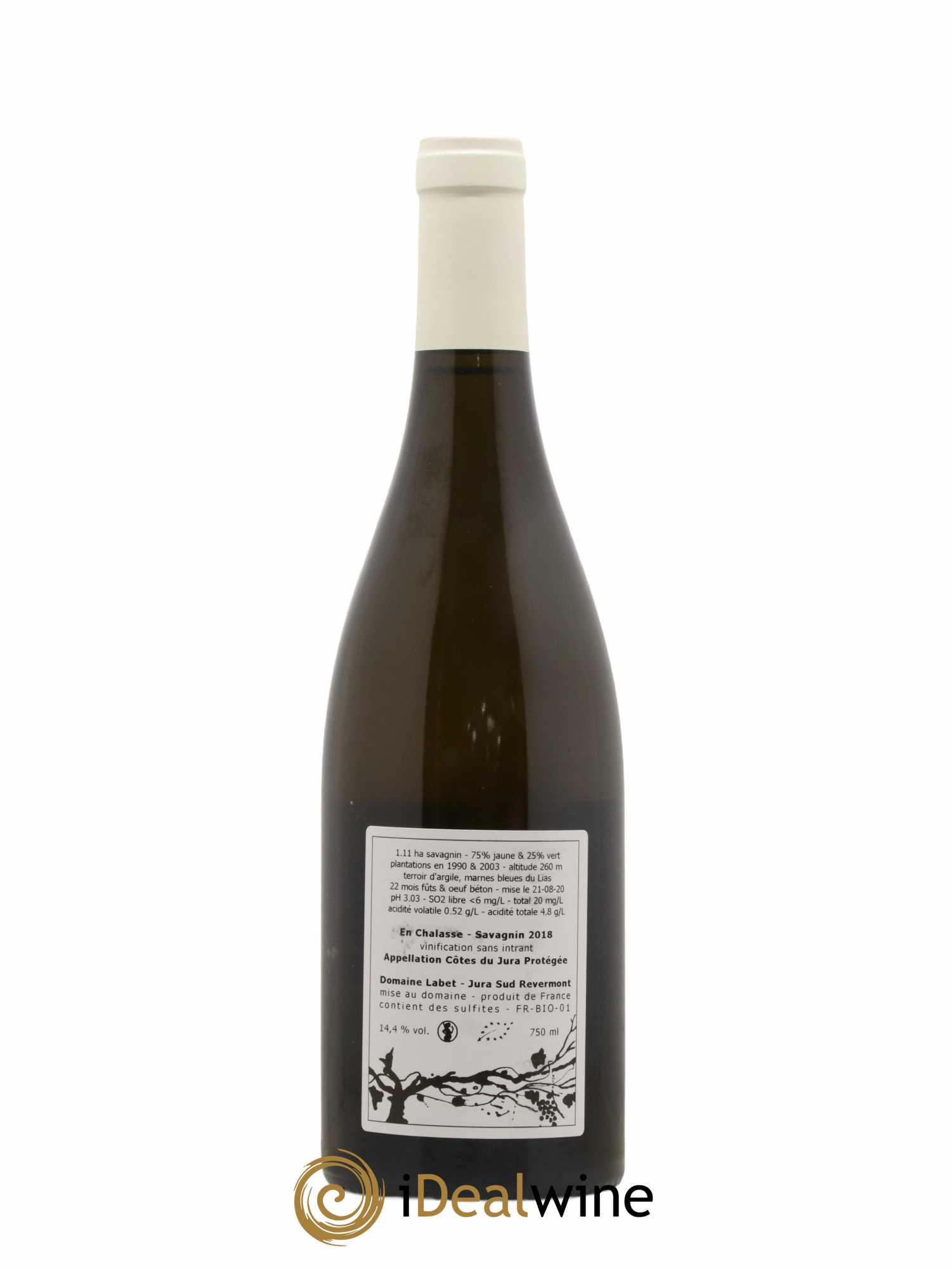 Côtes du Jura Fleur de Savagnin En Chalasse Romain - Julien  - Charline Labet 2018 - Lot de 1 bouteille - 1