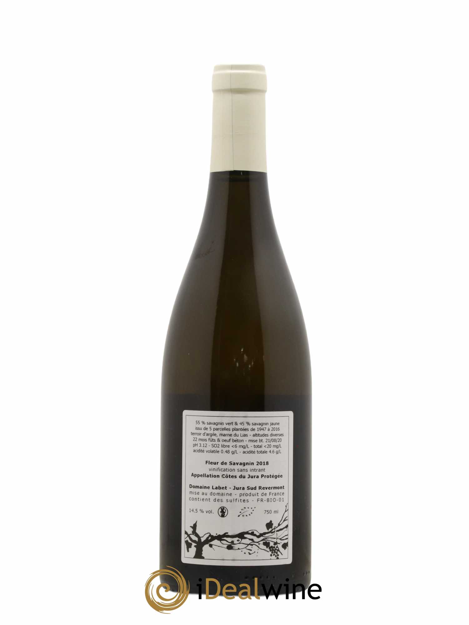 Côtes du Jura Fleur de Savagnin Romain - Julien  - Charline Labet 2018 - Lot de 1 bouteille - 1