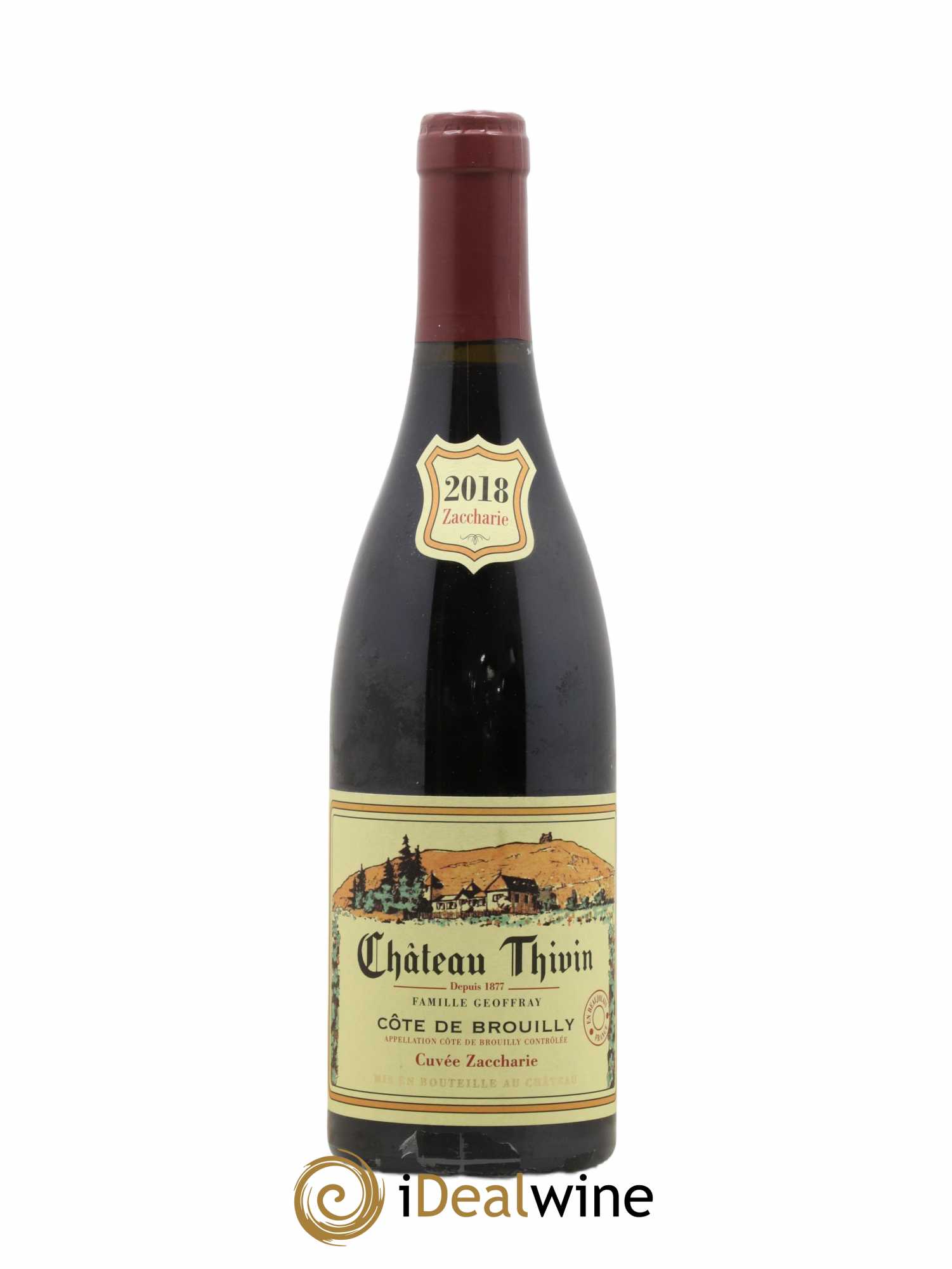 Côte de Brouilly Cuvée Zaccharie Château Thivin 2018 - Lot de 1 bouteille - 0