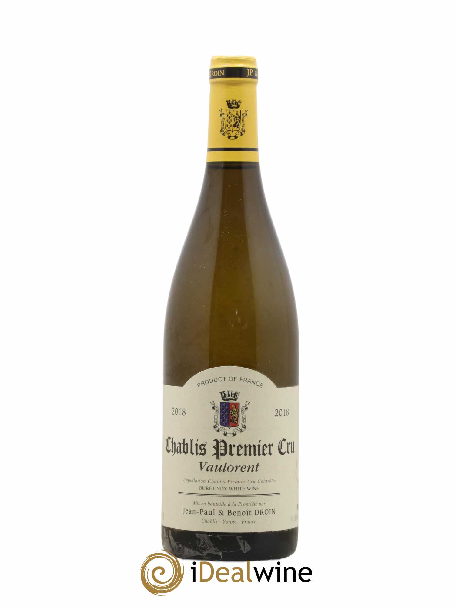 Chablis 1er Cru Vaulorent Jean-Paul & Benoît Droin (Domaine) 2018 - Lot of 1 bottle - 0