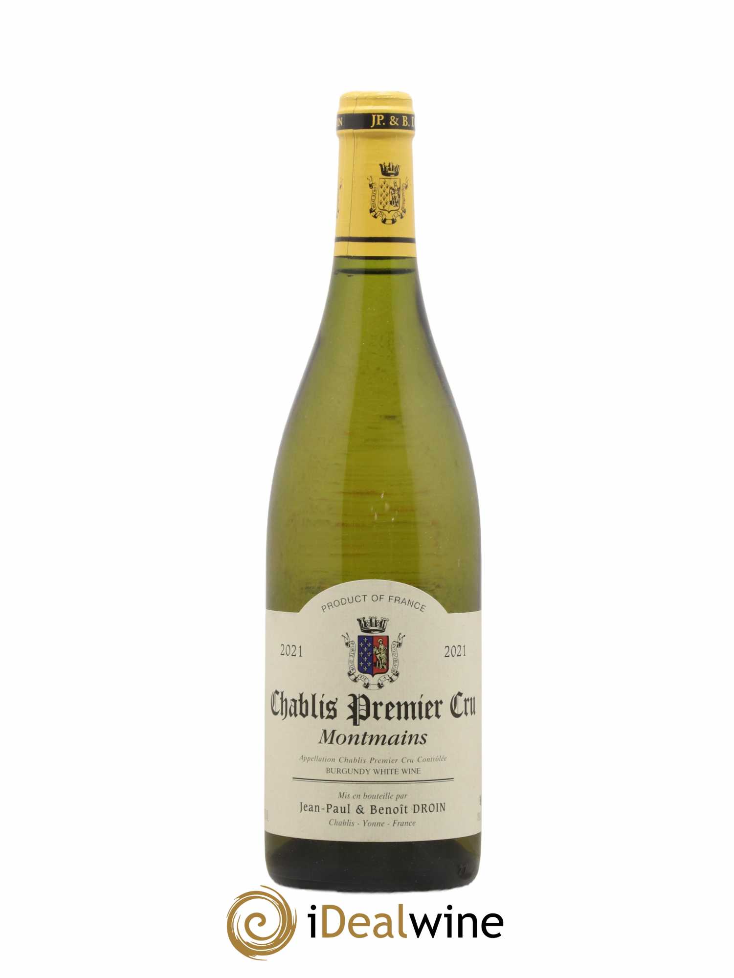Chablis 1er Cru Montmains Jean-Paul & Benoît Droin (Domaine) 2021 - Lot de 1 bouteille - 0