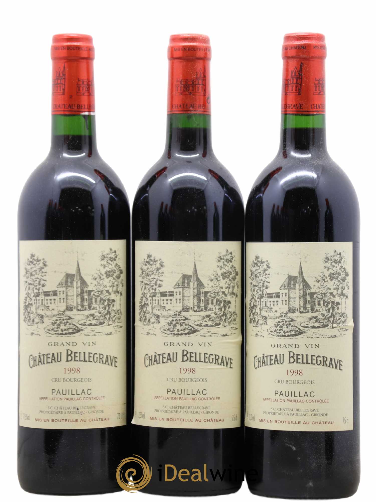 Château Bellegrave Cru Bourgeois 1998 - Lot de 12 bouteilles - 2
