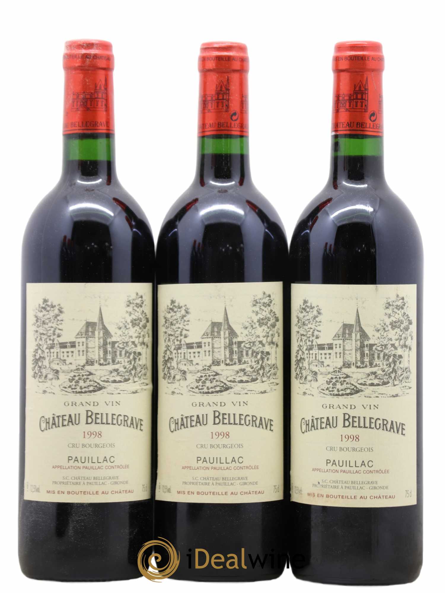 Château Bellegrave Cru Bourgeois 1998 - Lot de 12 bouteilles - 3