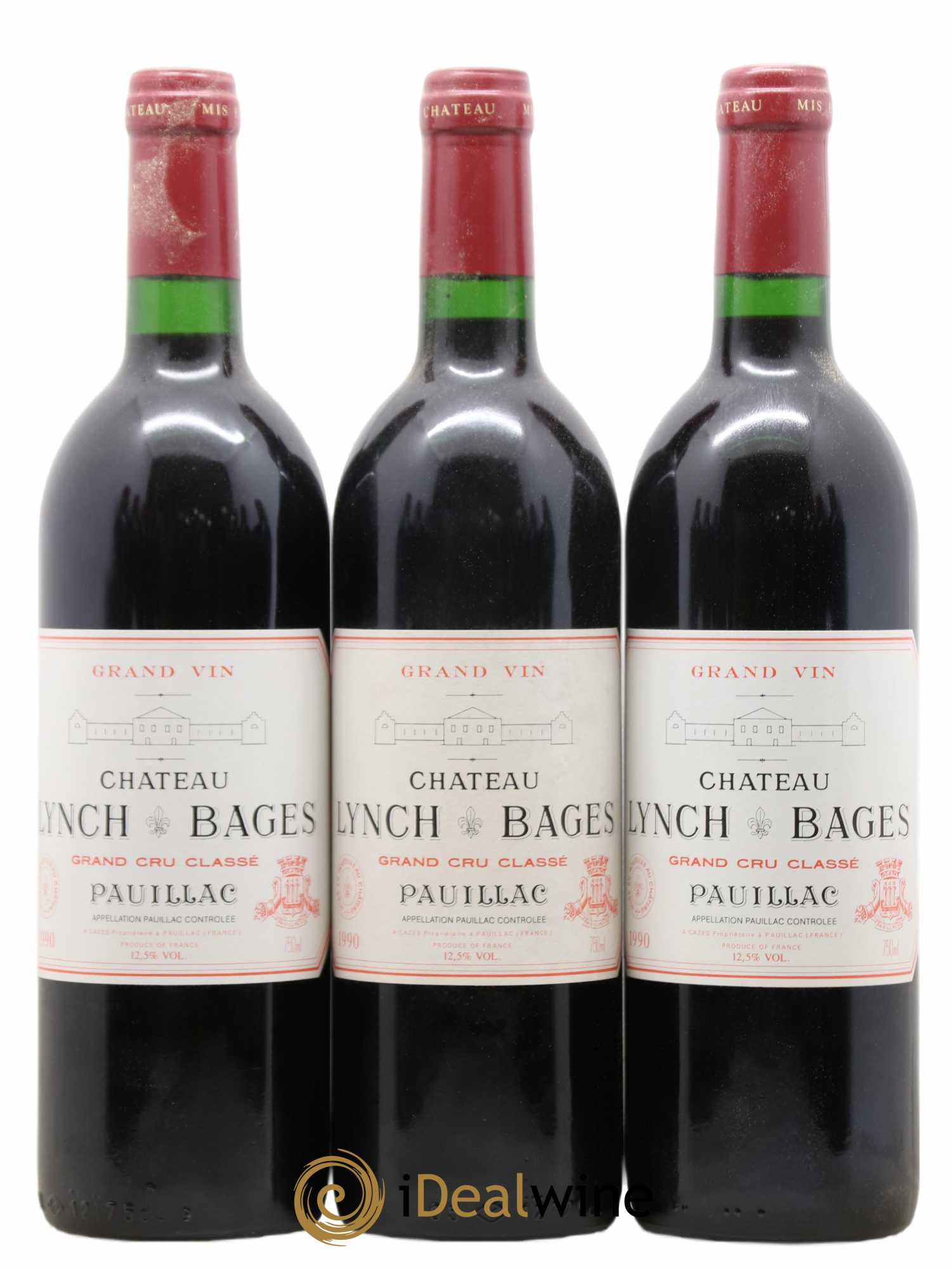 Château Lynch Bages 5ème Grand Cru Classé 1990 - Lot de 12 bouteilles - 1