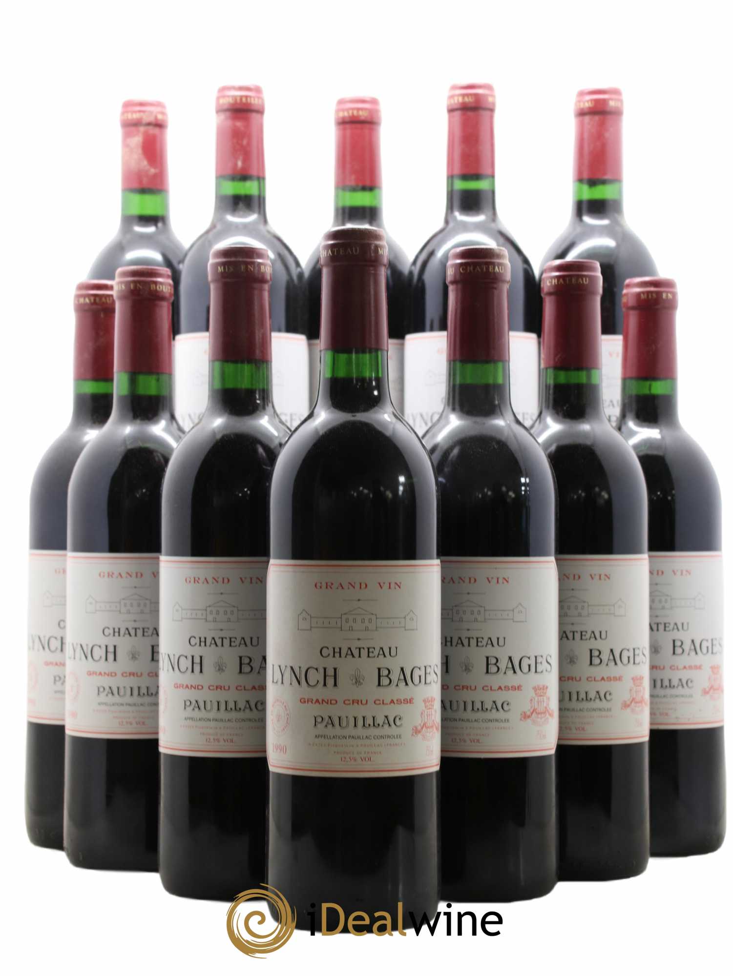 Château Lynch Bages 5ème Grand Cru Classé 1990 - Lot de 12 bouteilles - 0