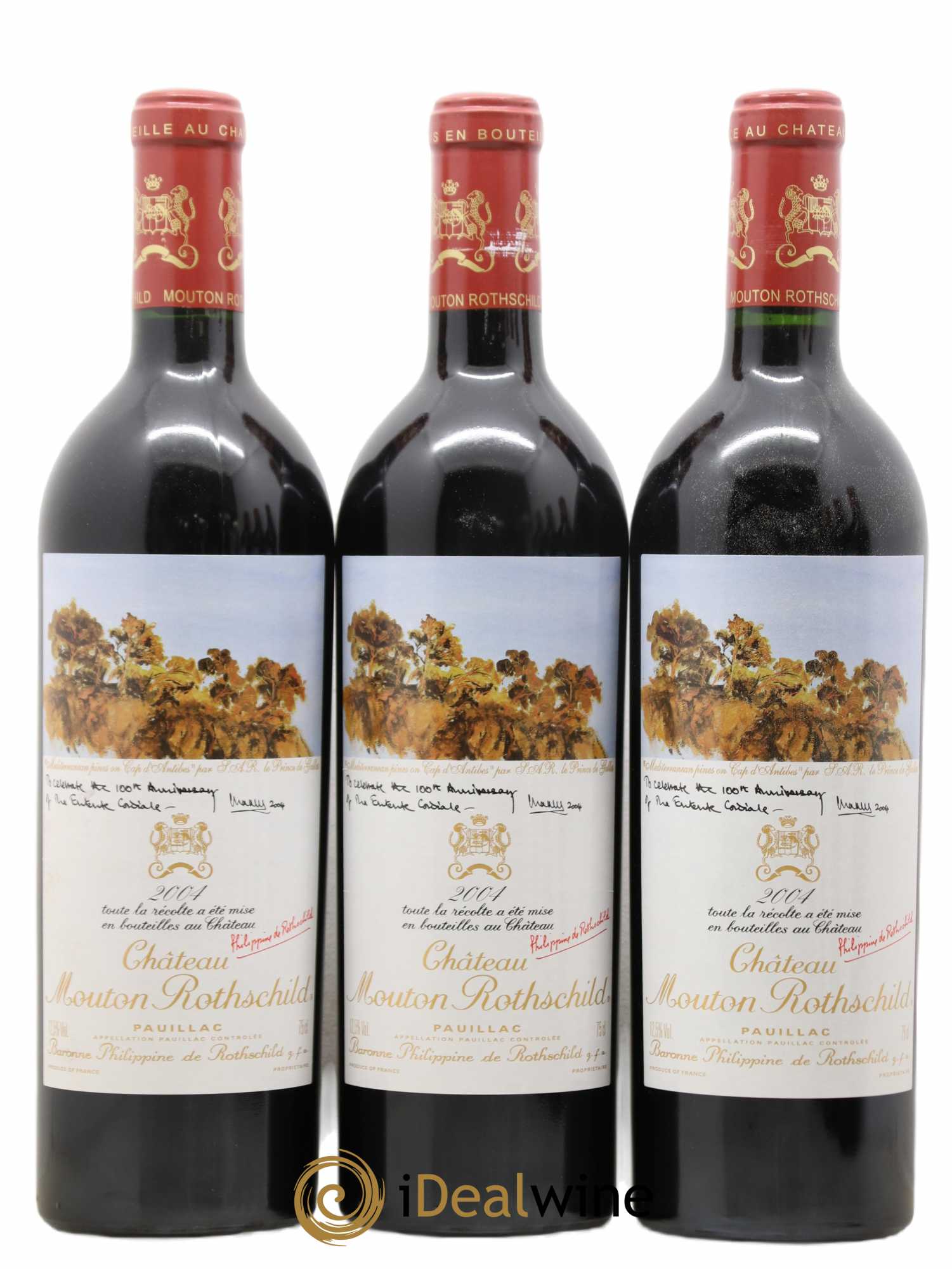 Château Mouton Rothschild 1er Grand Cru Classé 2004 - Lot de 6 bouteilles - 1