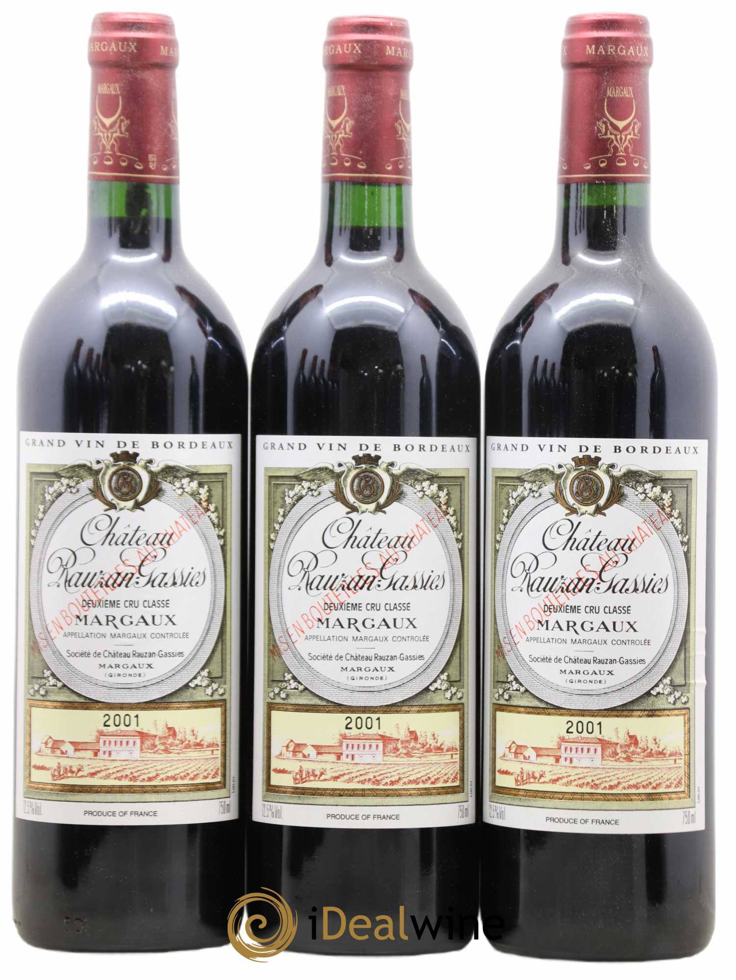 Château Rauzan-Gassies 2ème Grand Cru Classé 2001 - Lot de 12 bouteilles - 2