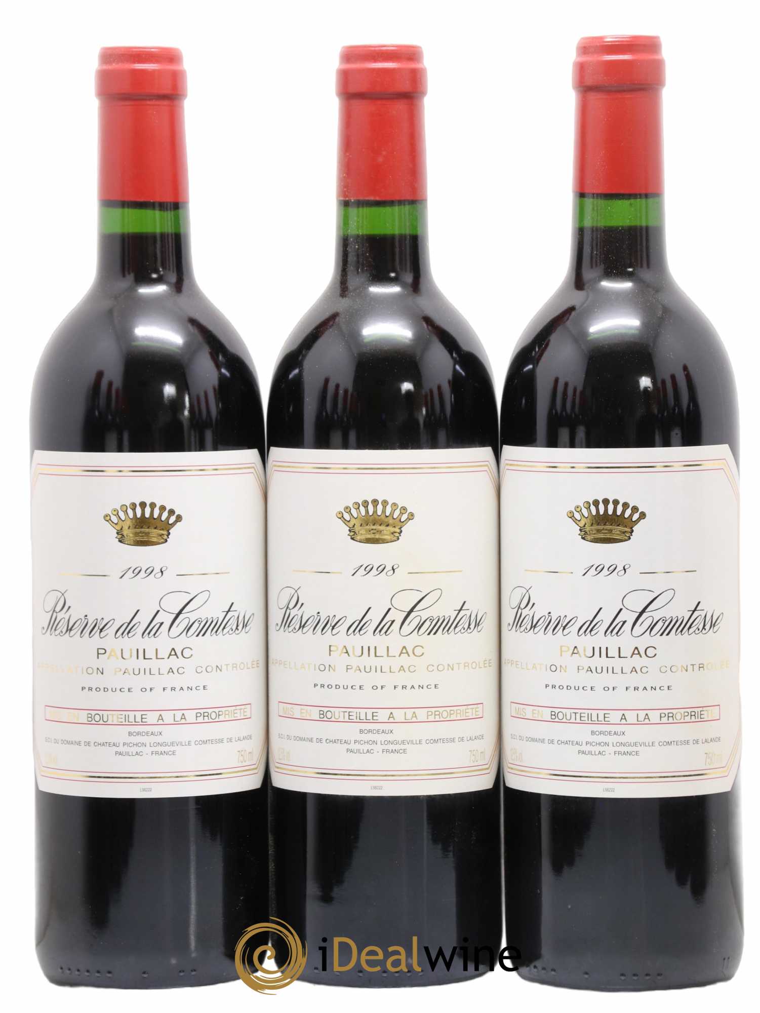 Réserve de la Comtesse Second Vin 1998 - Lot de 12 bouteilles - 1