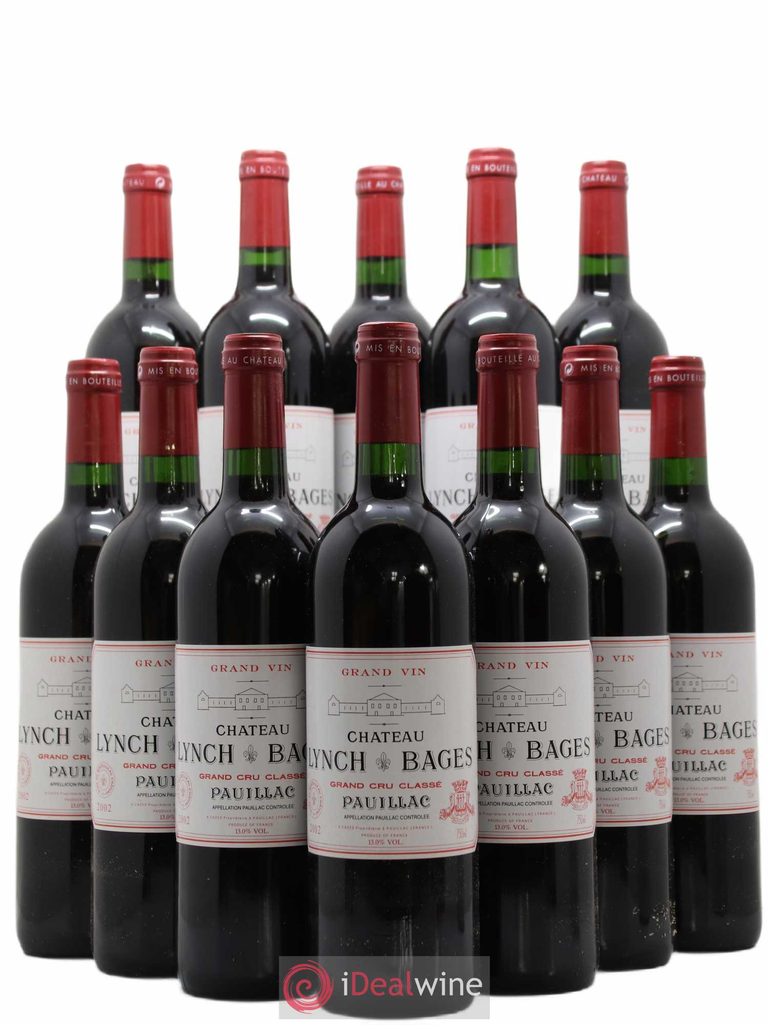 Château Lynch Bages 5ème Grand Cru Classé 2002 - Lot de 12 bouteilles - 0