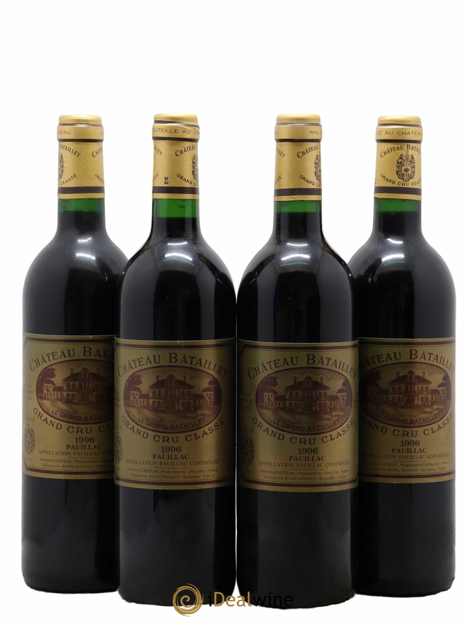 Château Batailley 5ème Grand Cru Classé 1996 - Lot de 4 bouteilles - 0