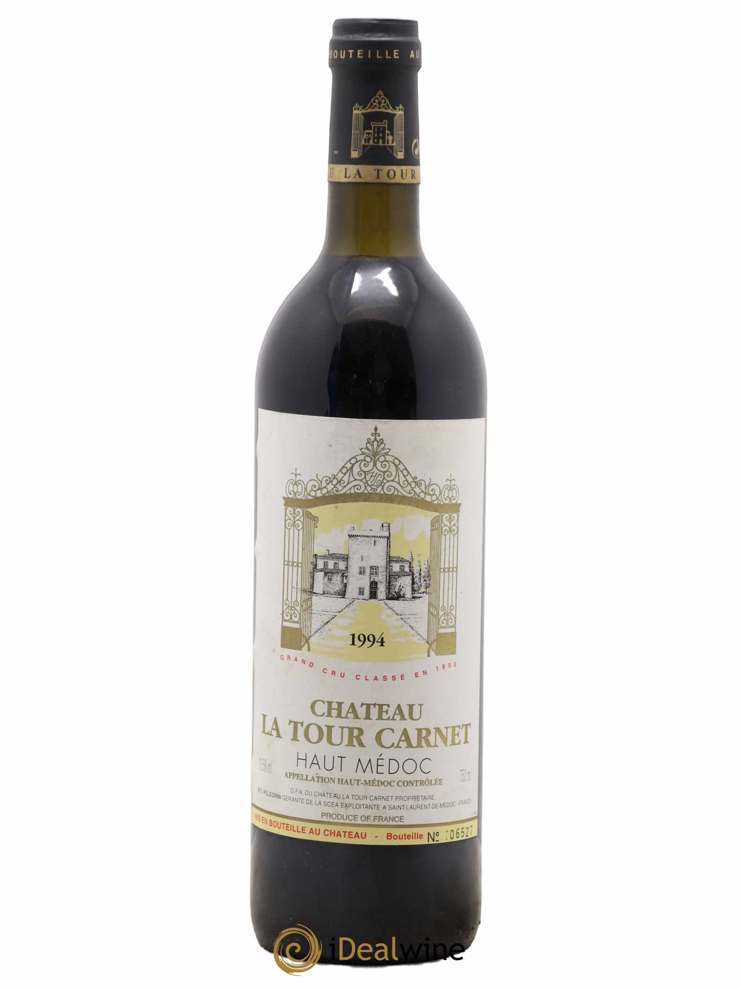 Château la Tour Carnet 4ème Grand Cru Classé 1994 - Lot de 1 bouteille - 0