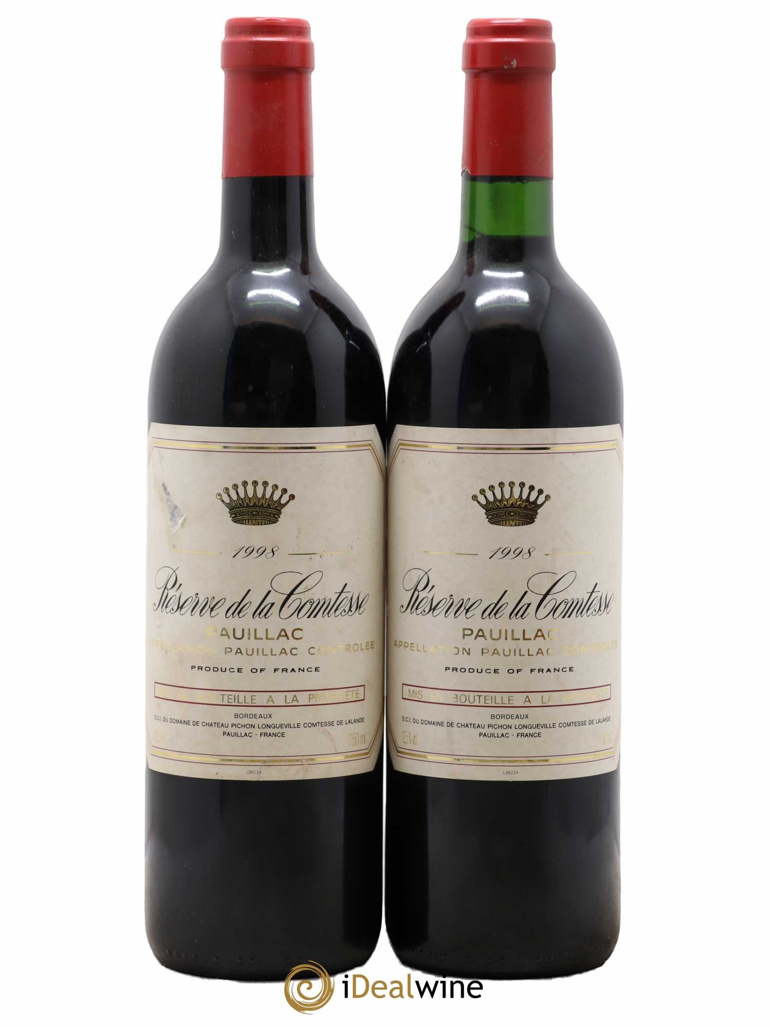 Réserve de la Comtesse Second Vin 1998 - Lot de 2 bouteilles - 0