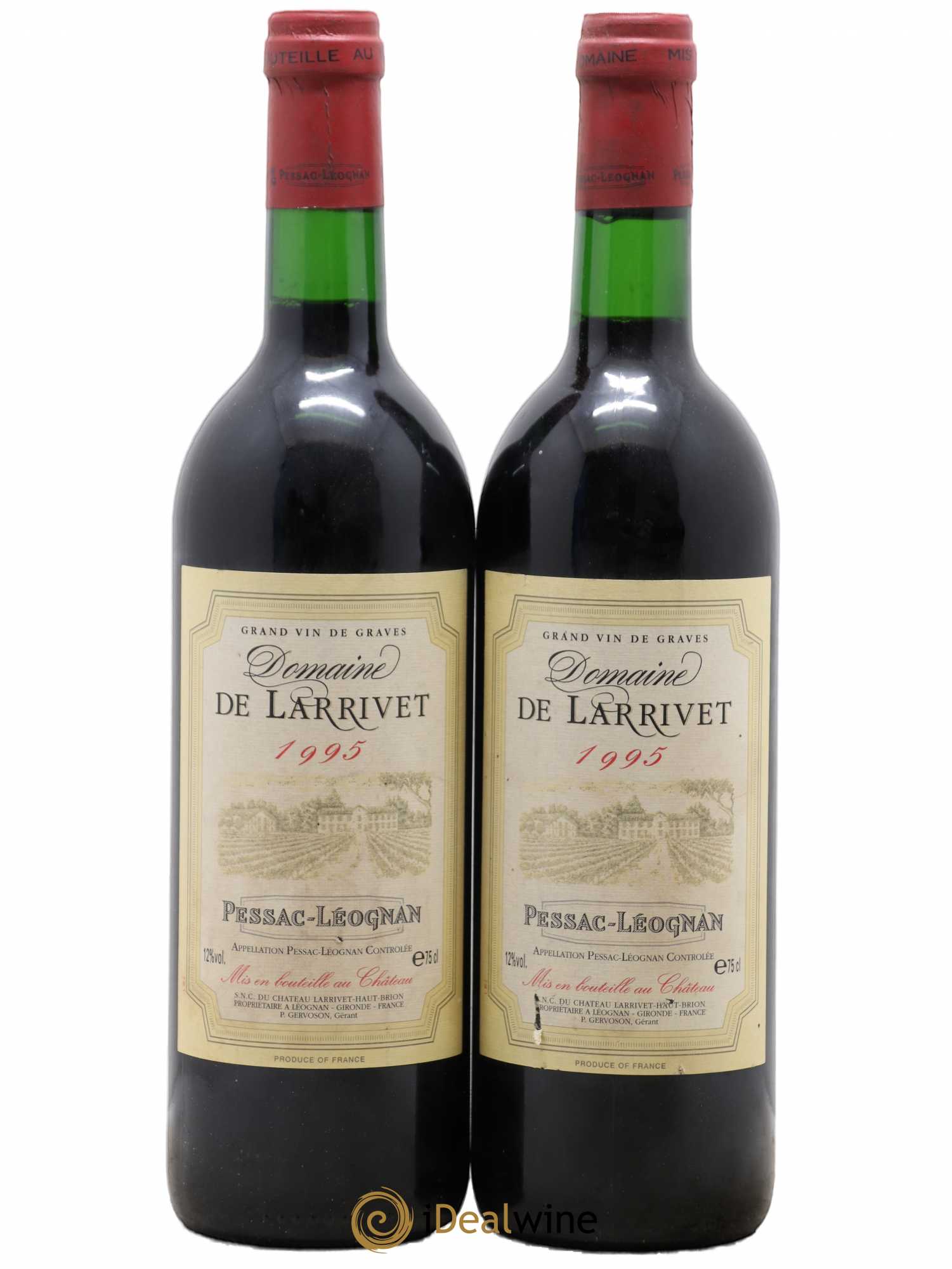 Pessac-Léognan Domaine Larrivet 1995 - Lot de 2 bouteilles - 0