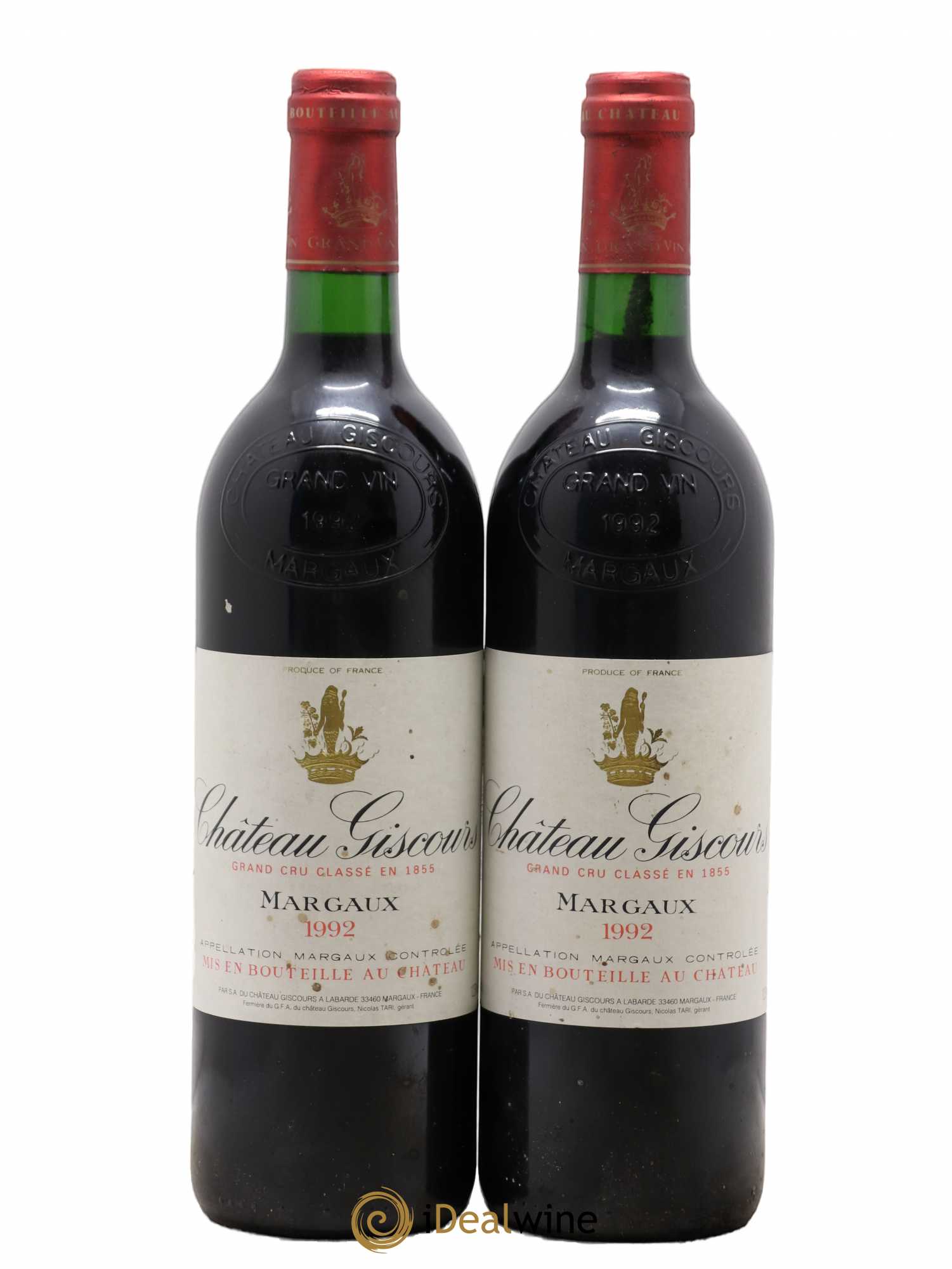Château Giscours 3ème Grand Cru Classé 1992 - Lot de 2 bouteilles - 0