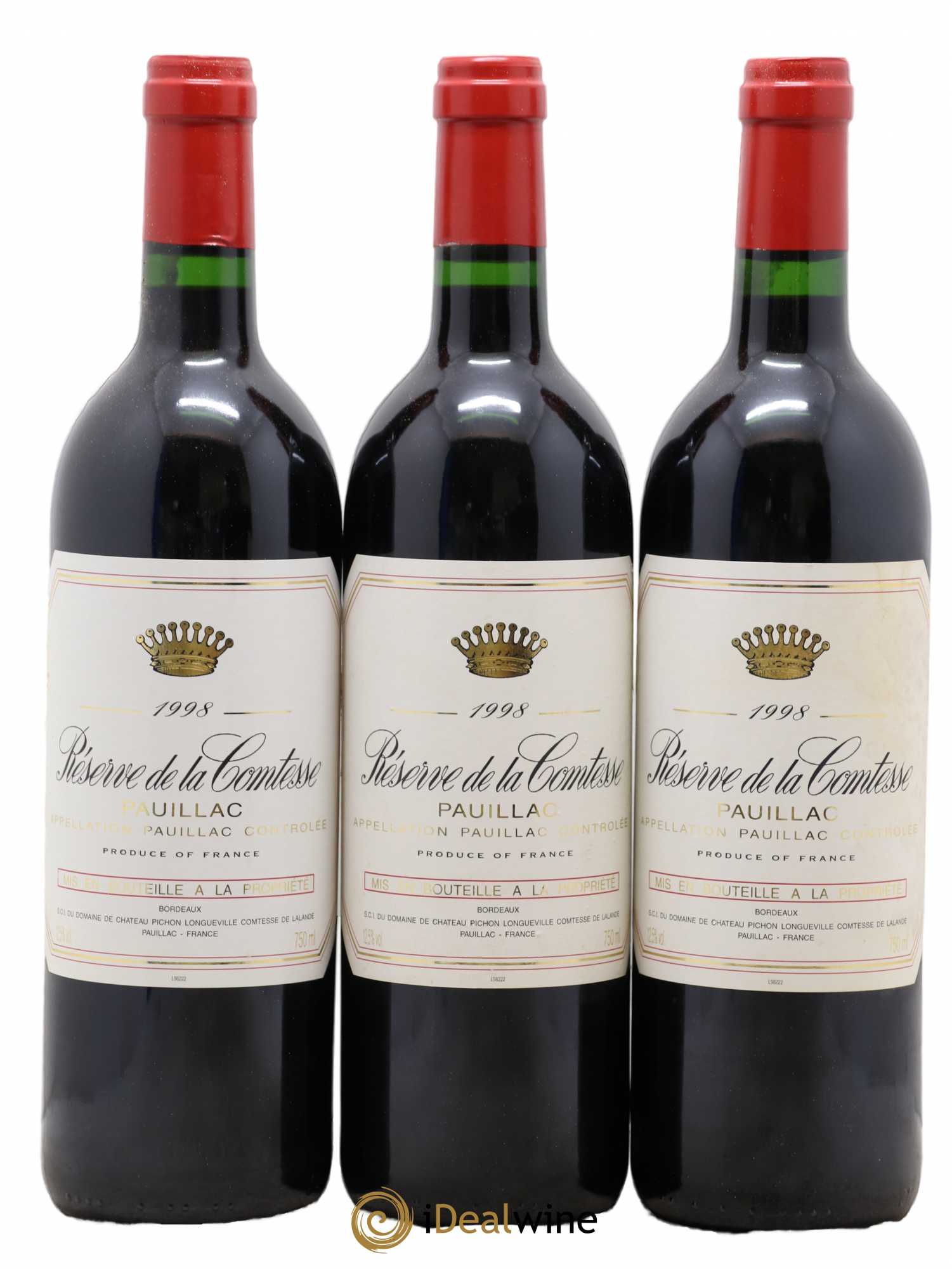 Réserve de la Comtesse Second Vin 1998 - Lot de 6 bouteilles - 1