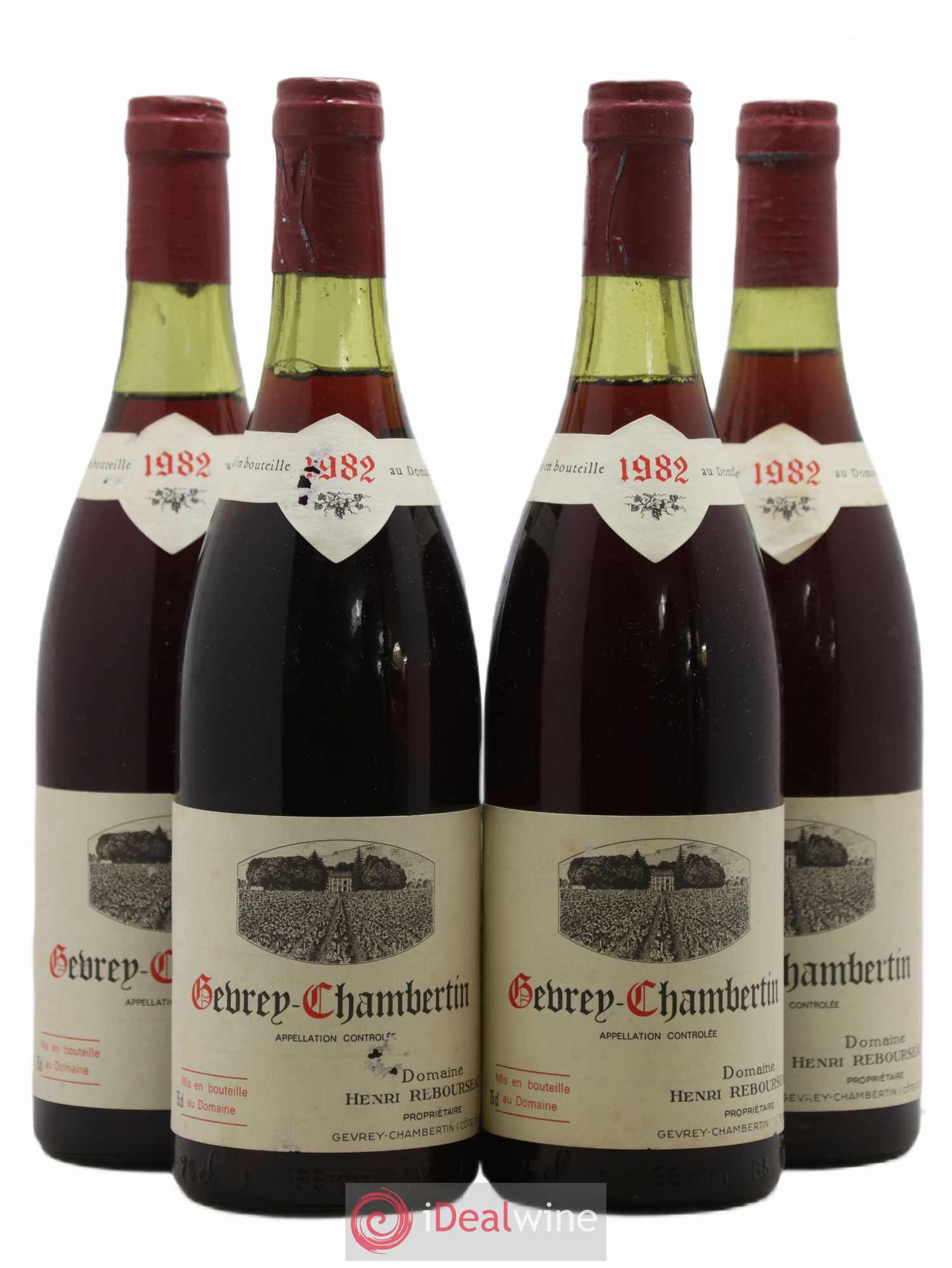 Gevrey-Chambertin Henri Rebourseau (Domaine) 1982 - Lot de 4 bouteilles - 0