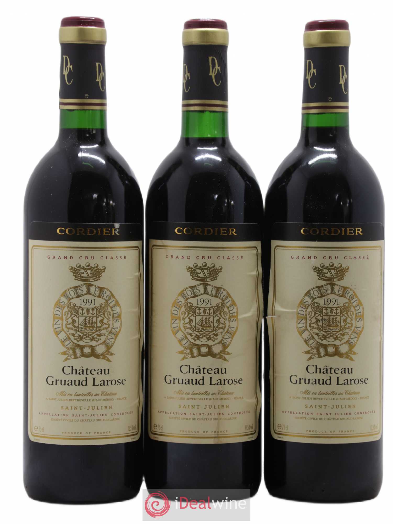 Château Gruaud Larose 2ème Grand Cru Classé 1991 - Lot de 3 bouteilles - 0