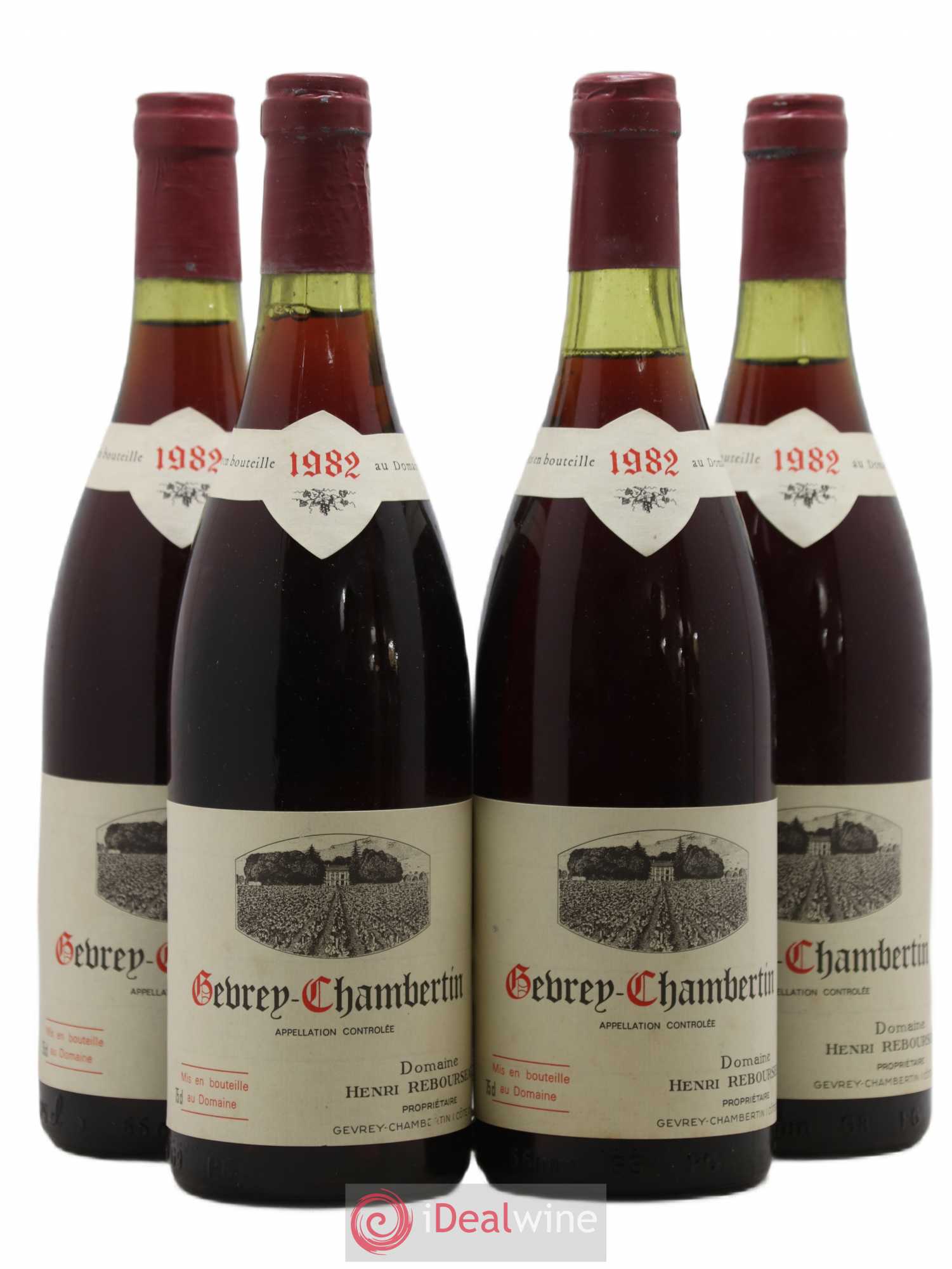 Gevrey-Chambertin Henri Rebourseau (Domaine) 1982 - Lot de 4 bouteilles - 0