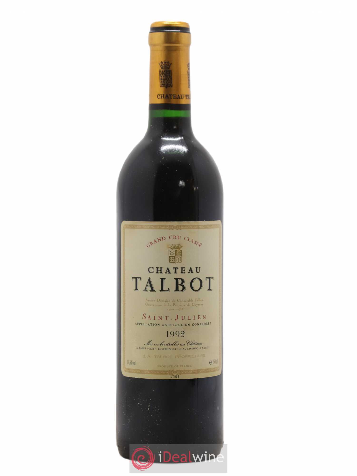 Château Talbot 4ème Grand Cru Classé 1992 - Lot de 1 bouteille - 0