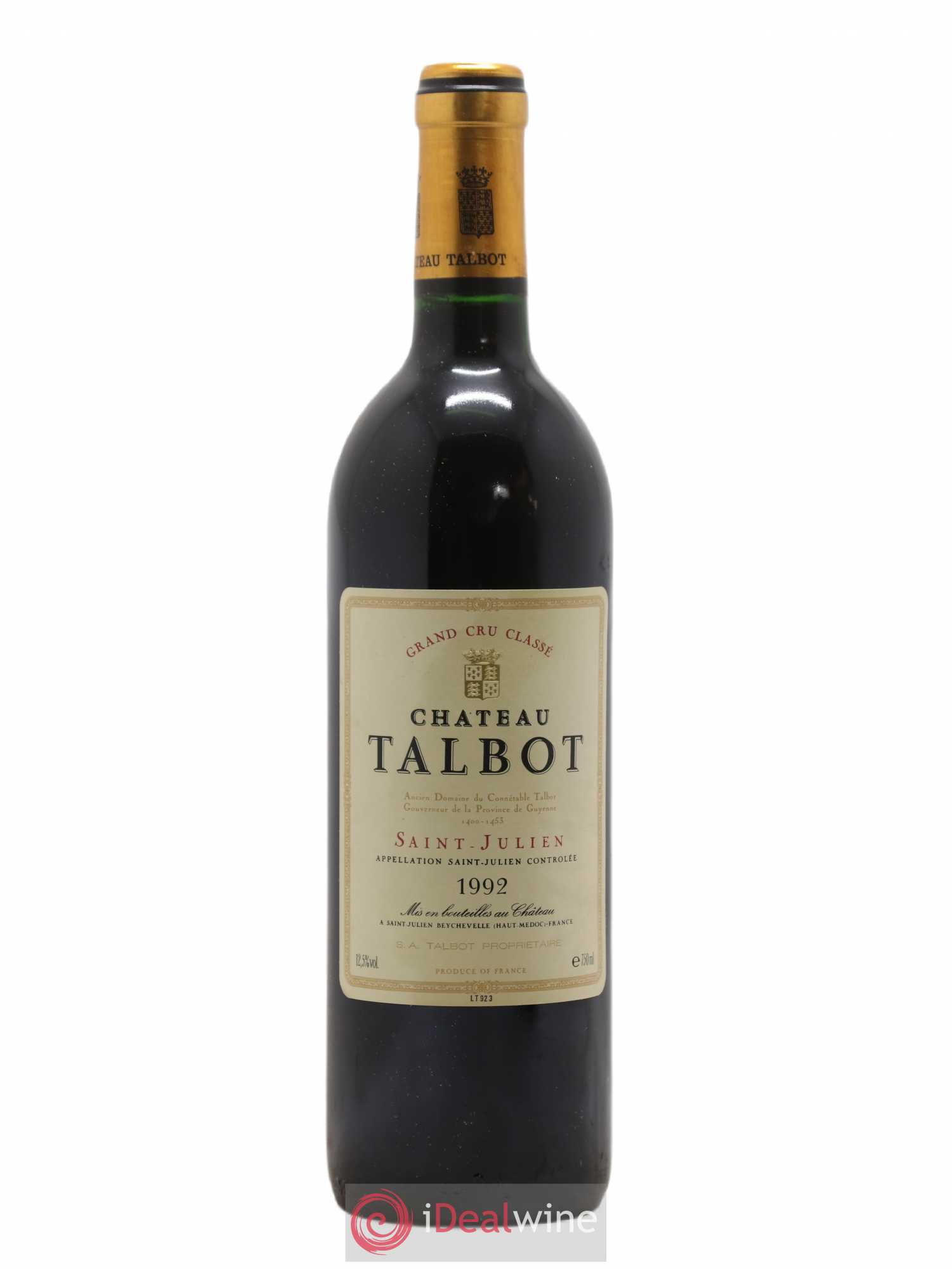 Château Talbot 4ème Grand Cru Classé 1992 - Lot de 1 bouteille - 0