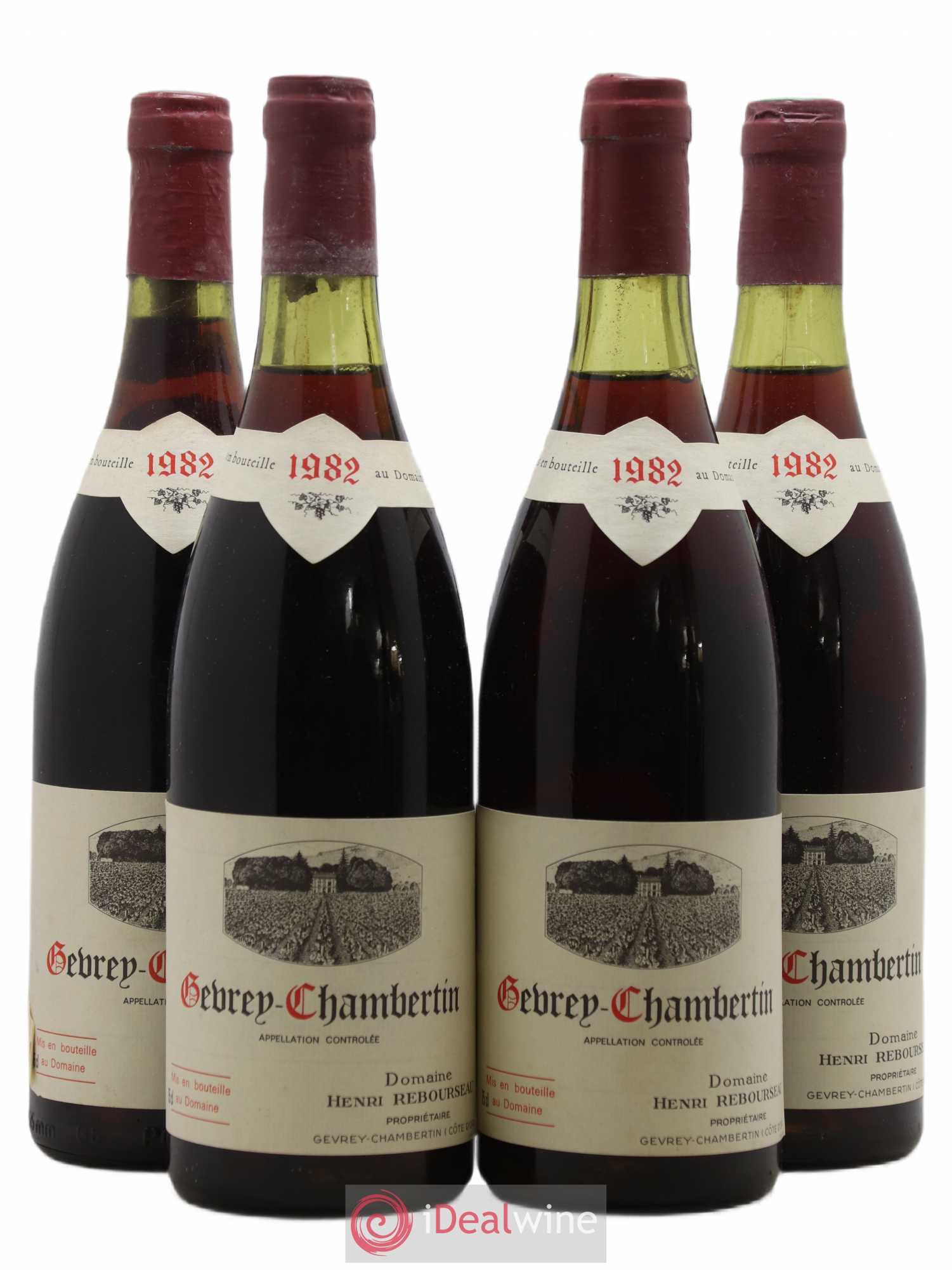 Gevrey-Chambertin Henri Rebourseau (Domaine) 1982 - Lot de 4 bouteilles - 0