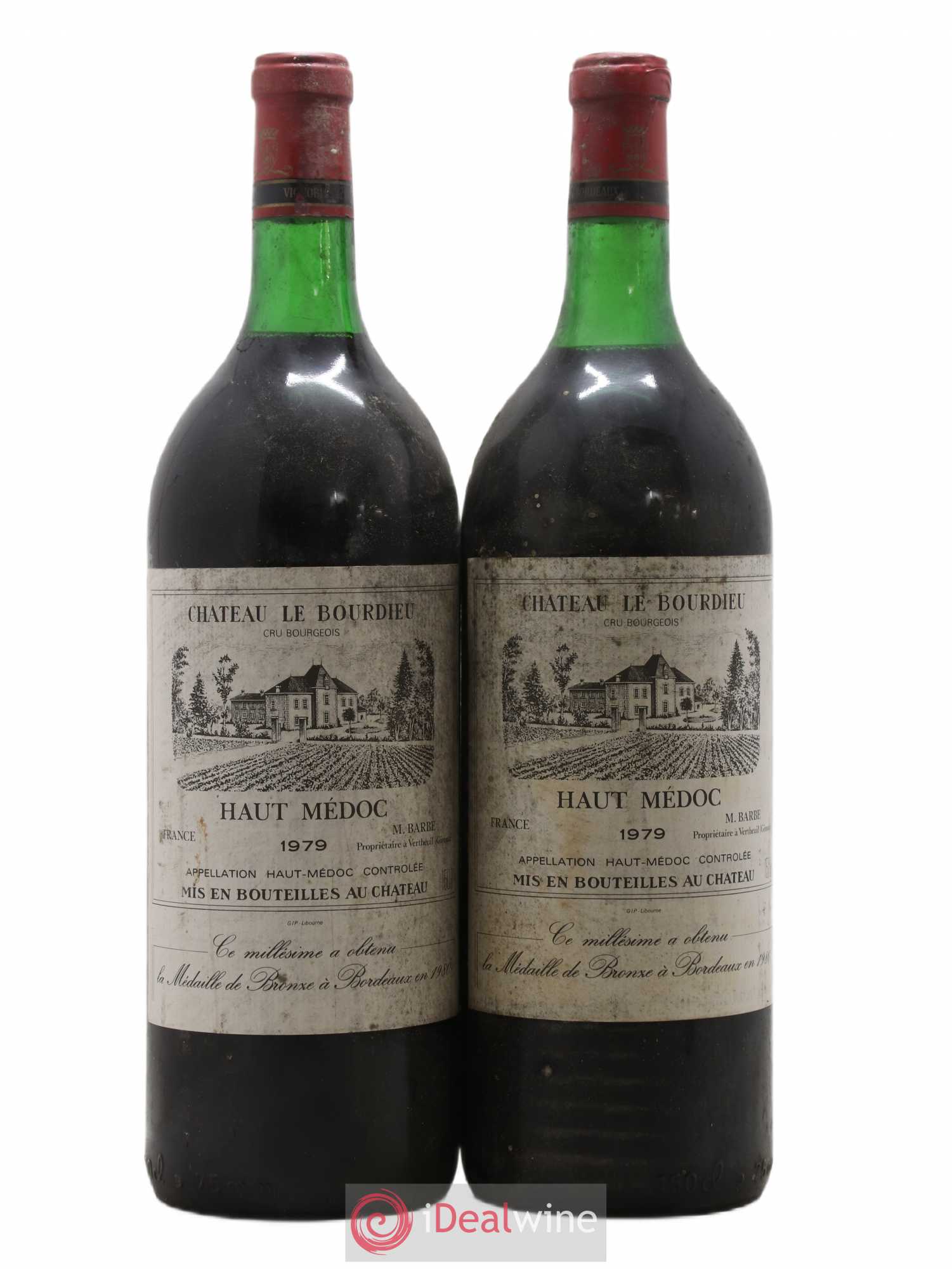 Château le Bourdieu Cru Bourgeois 1979 - Lot de 2 magnums - 0