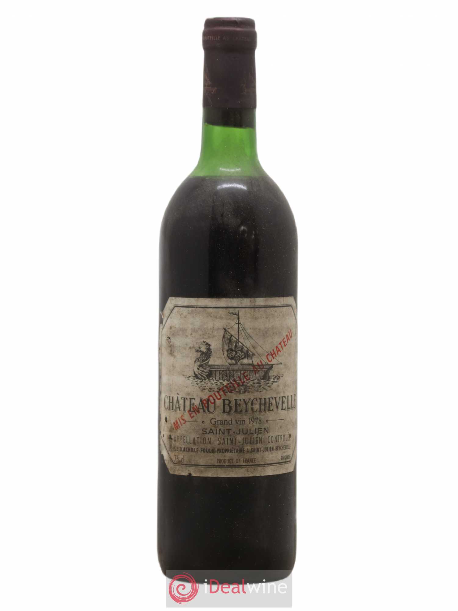 Château Beychevelle 4ème Grand Cru Classé 1978 - Lot de 1 bouteille - 0