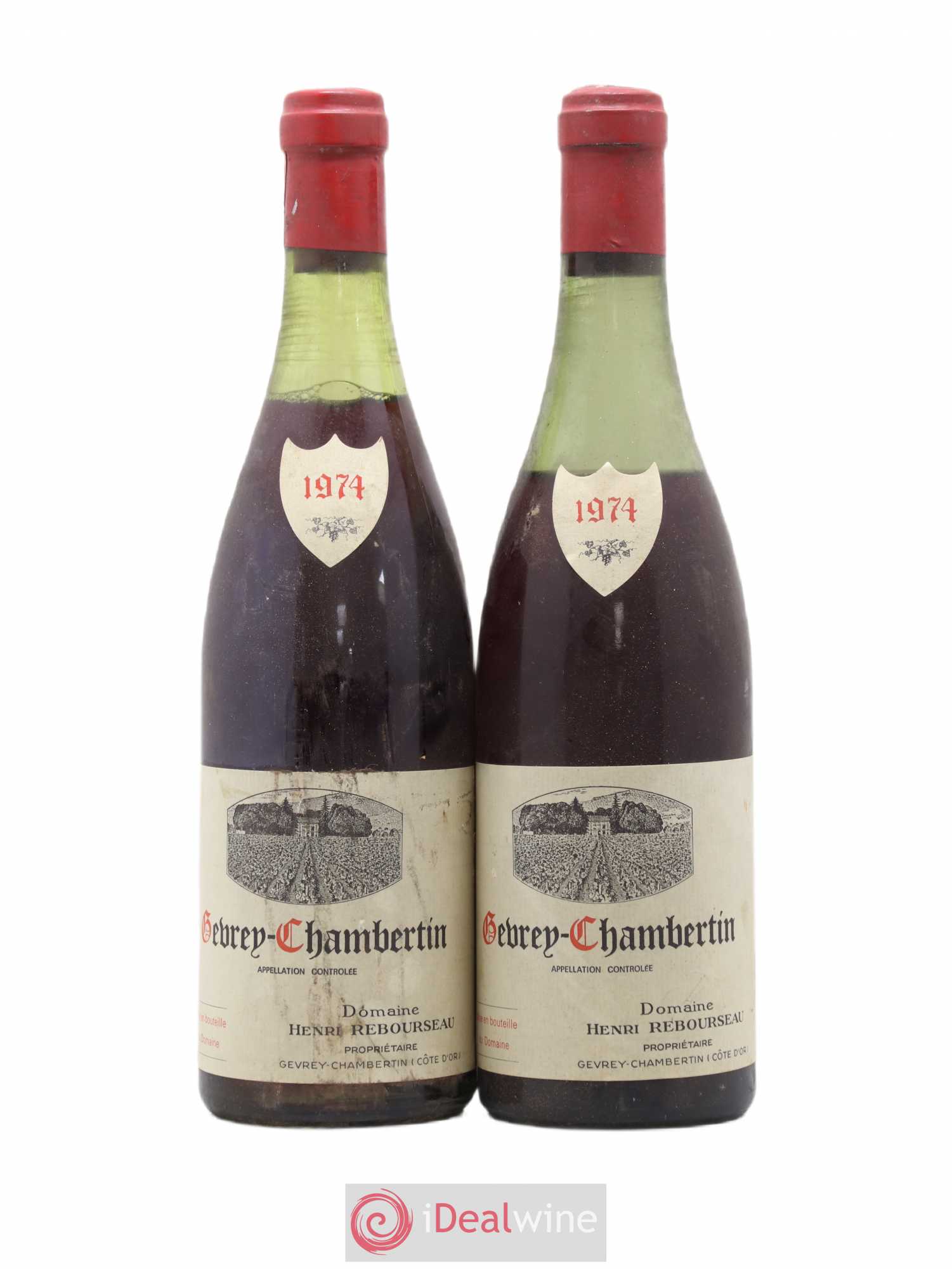 Gevrey-Chambertin Henri Rebourseau (Domaine) 1974 - Lot de 2 bouteilles - 0