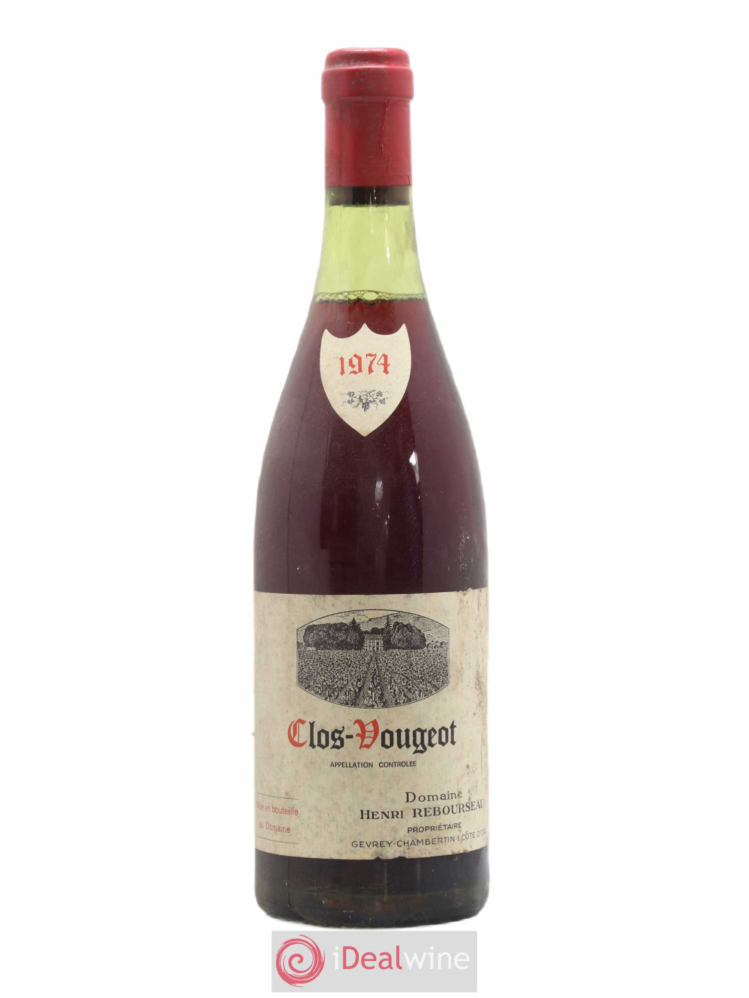 Clos de Vougeot Grand Cru Henri Rebourseau (Domaine) 1974 - Lot de 1 bouteille - 0