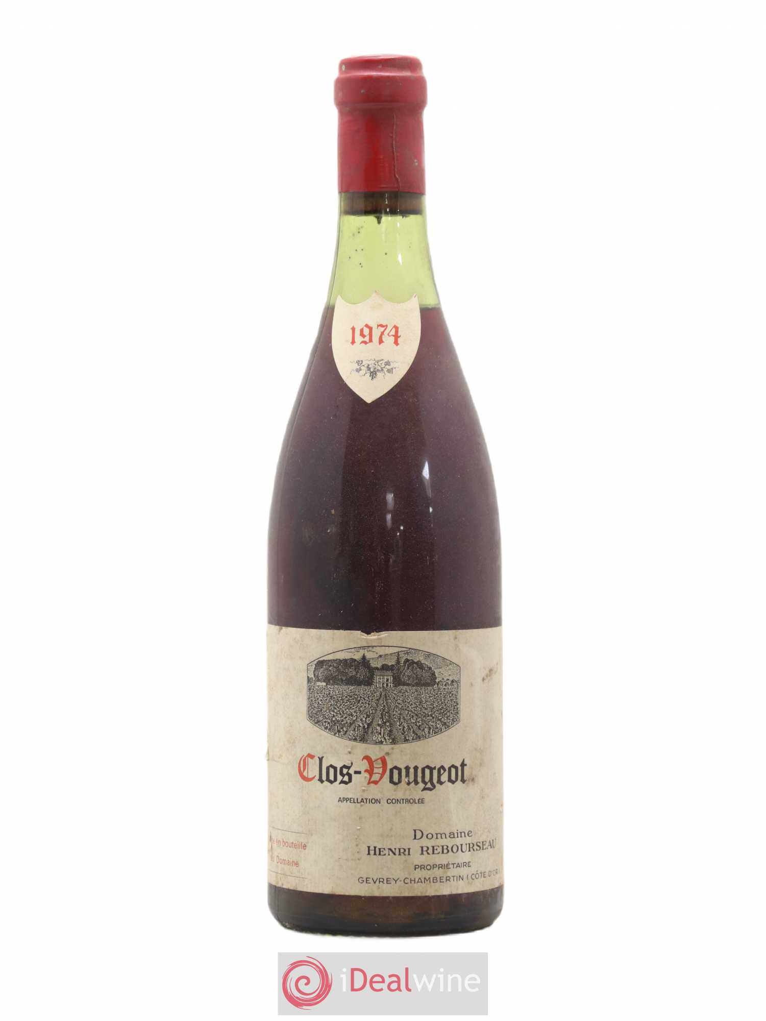 Clos de Vougeot Grand Cru Henri Rebourseau (Domaine) 1974 - Lot de 1 bouteille - 0