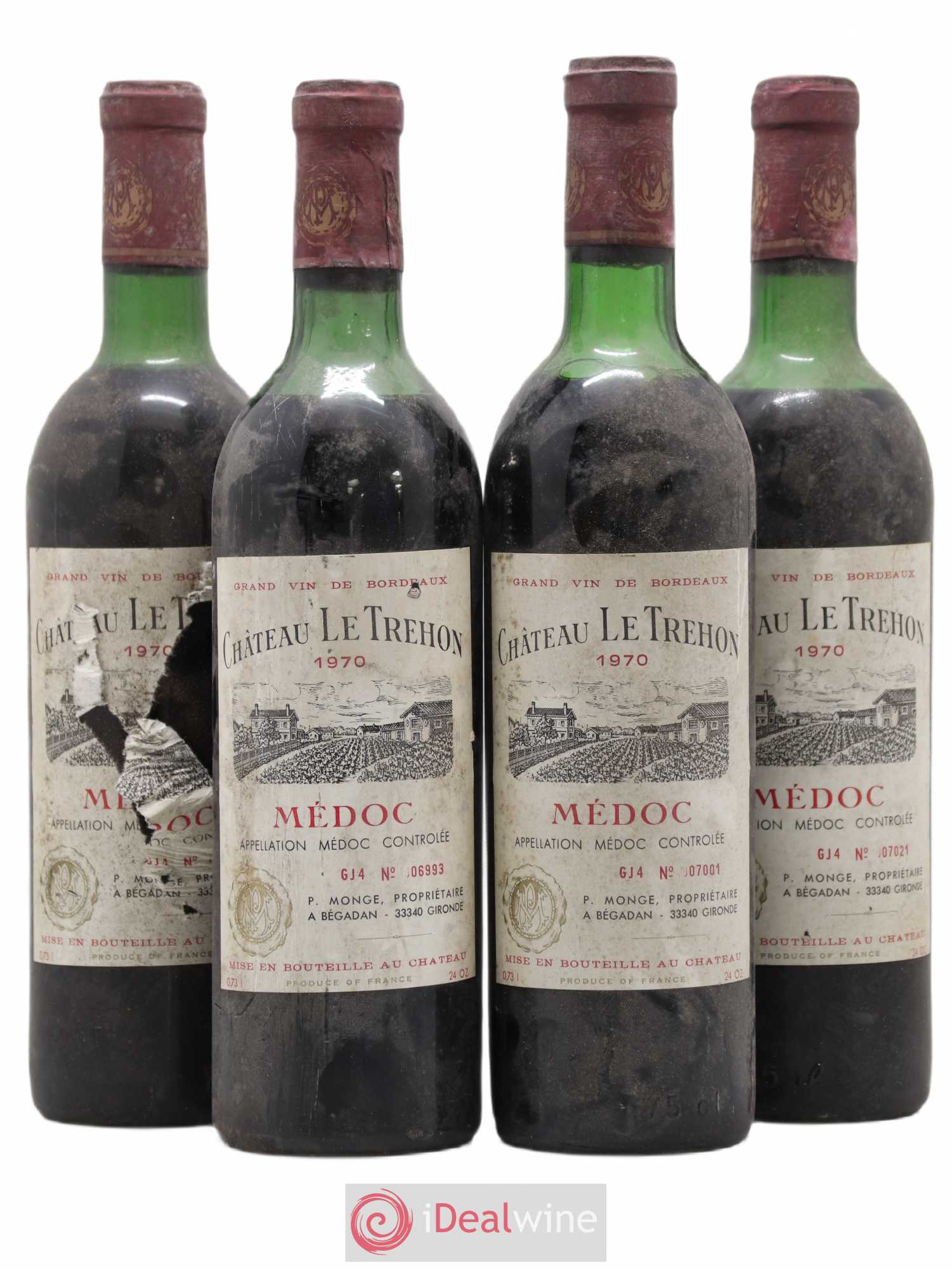 Médoc Château le Tréhon (sans prix de réserve) 1970 - Posten von 4 Flaschen - 0