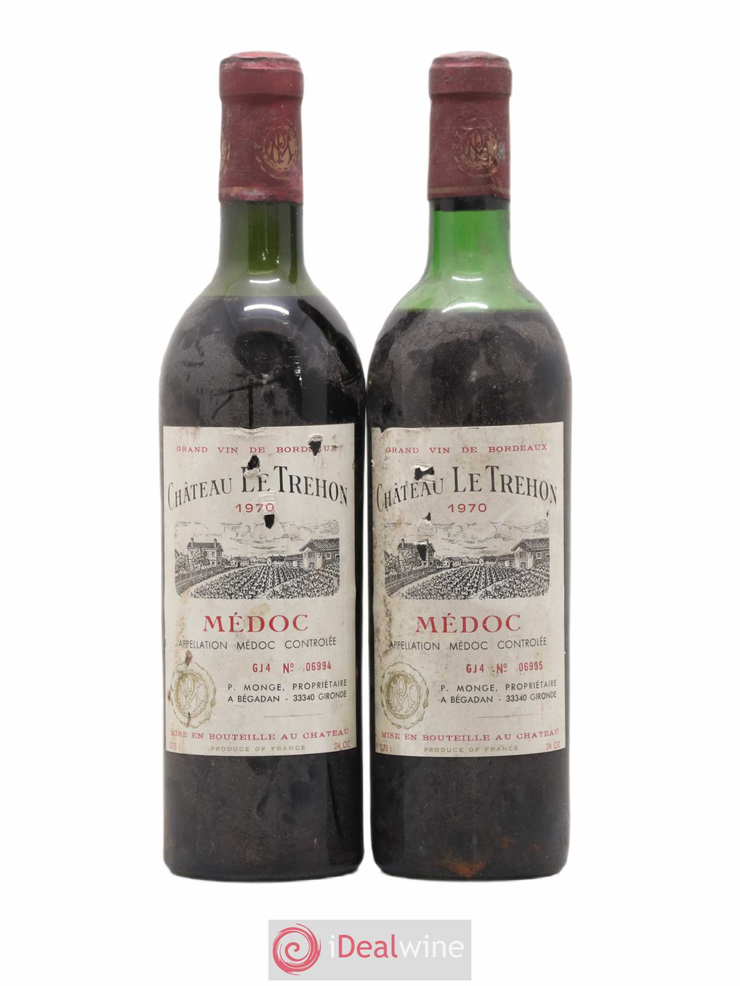 Médoc Château le Tréhon (sans prix de réserve) 1970 - Posten von 2 Flaschen - 0
