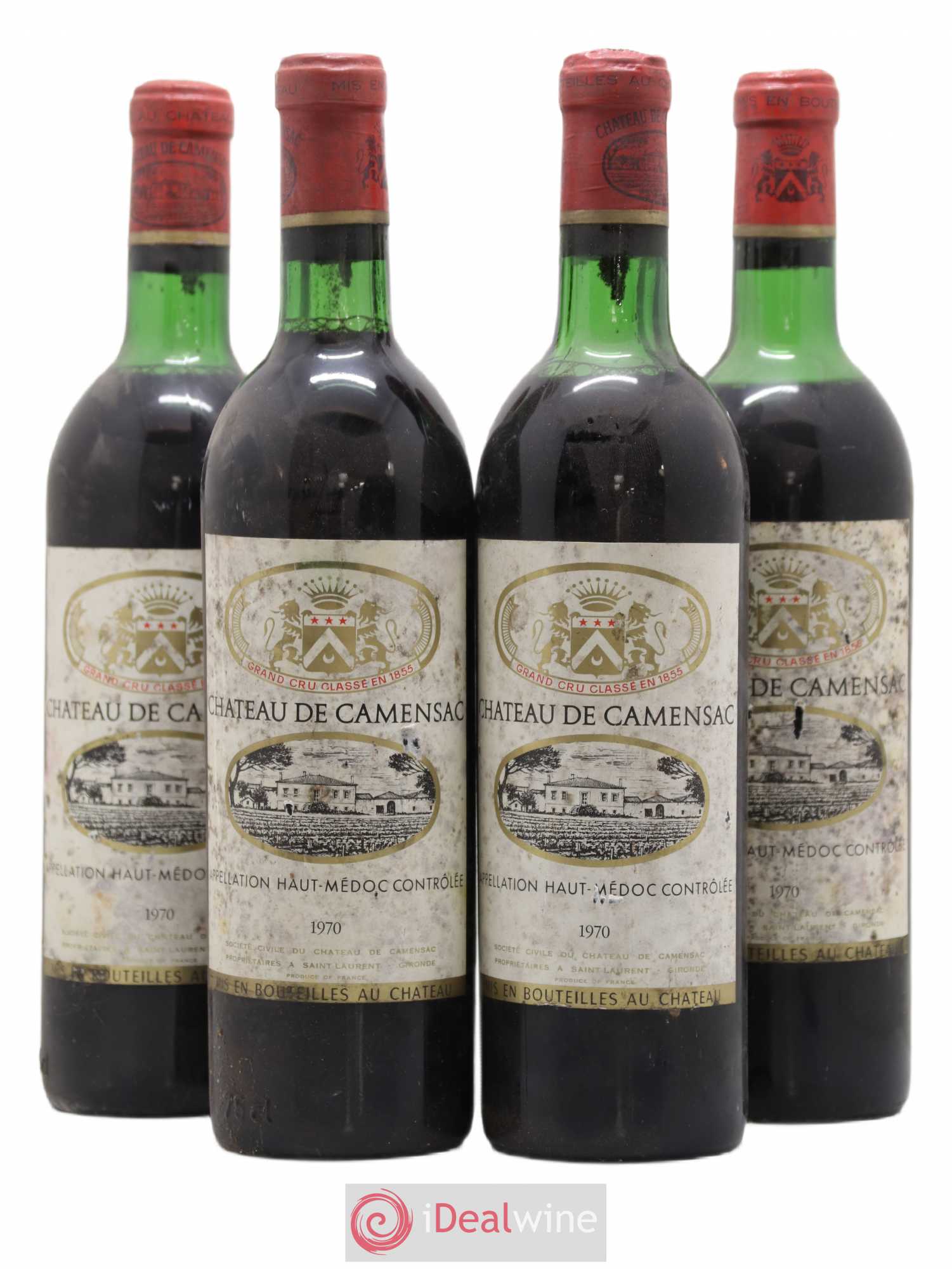 Château Camensac 5ème Grand Cru Classé (sans prix de réserve) 1970 - Lot de 4 bouteilles - 0