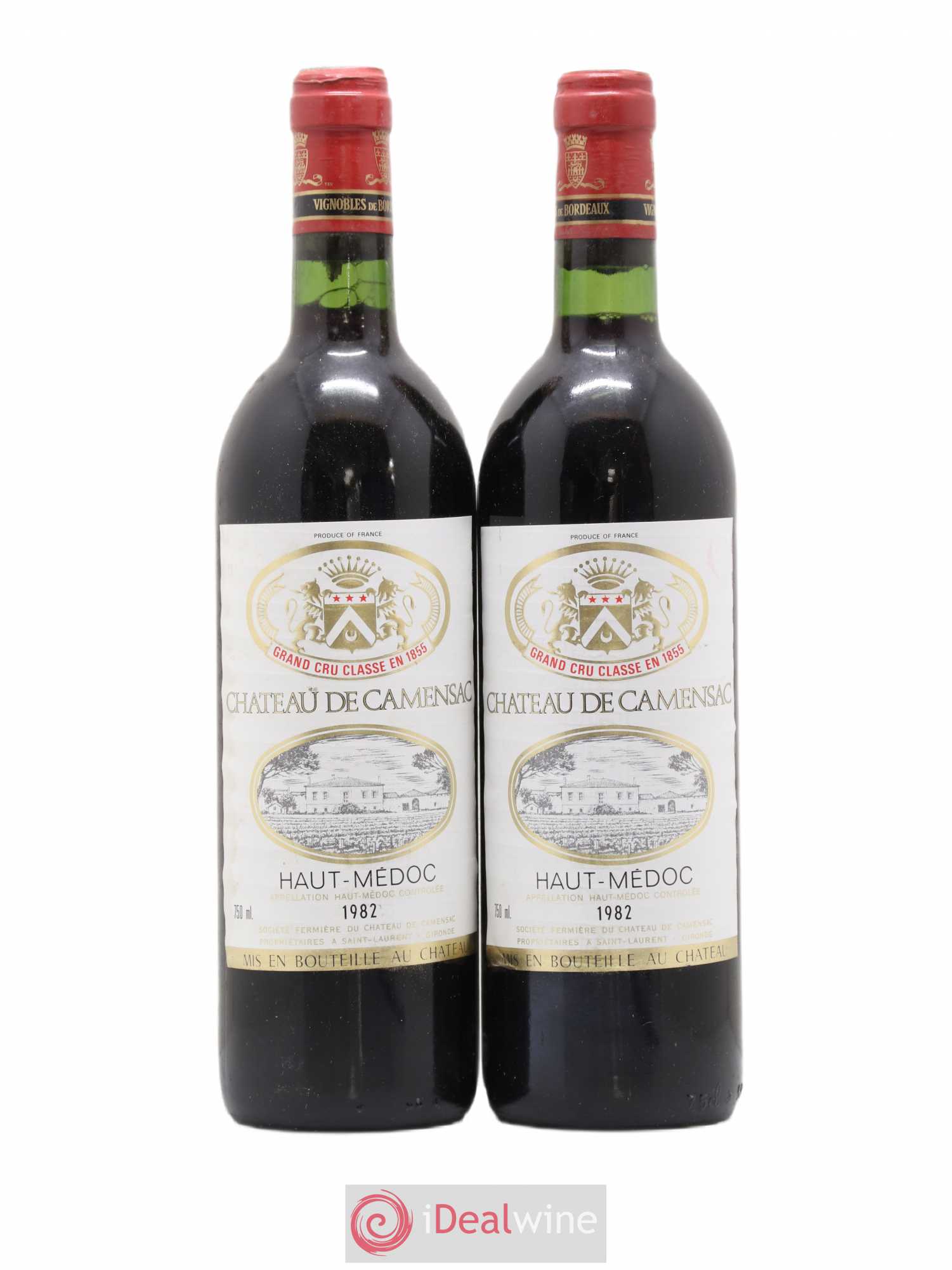 Château Camensac 5ème Grand Cru Classé 1982 - Lot de 2 bouteilles - 0