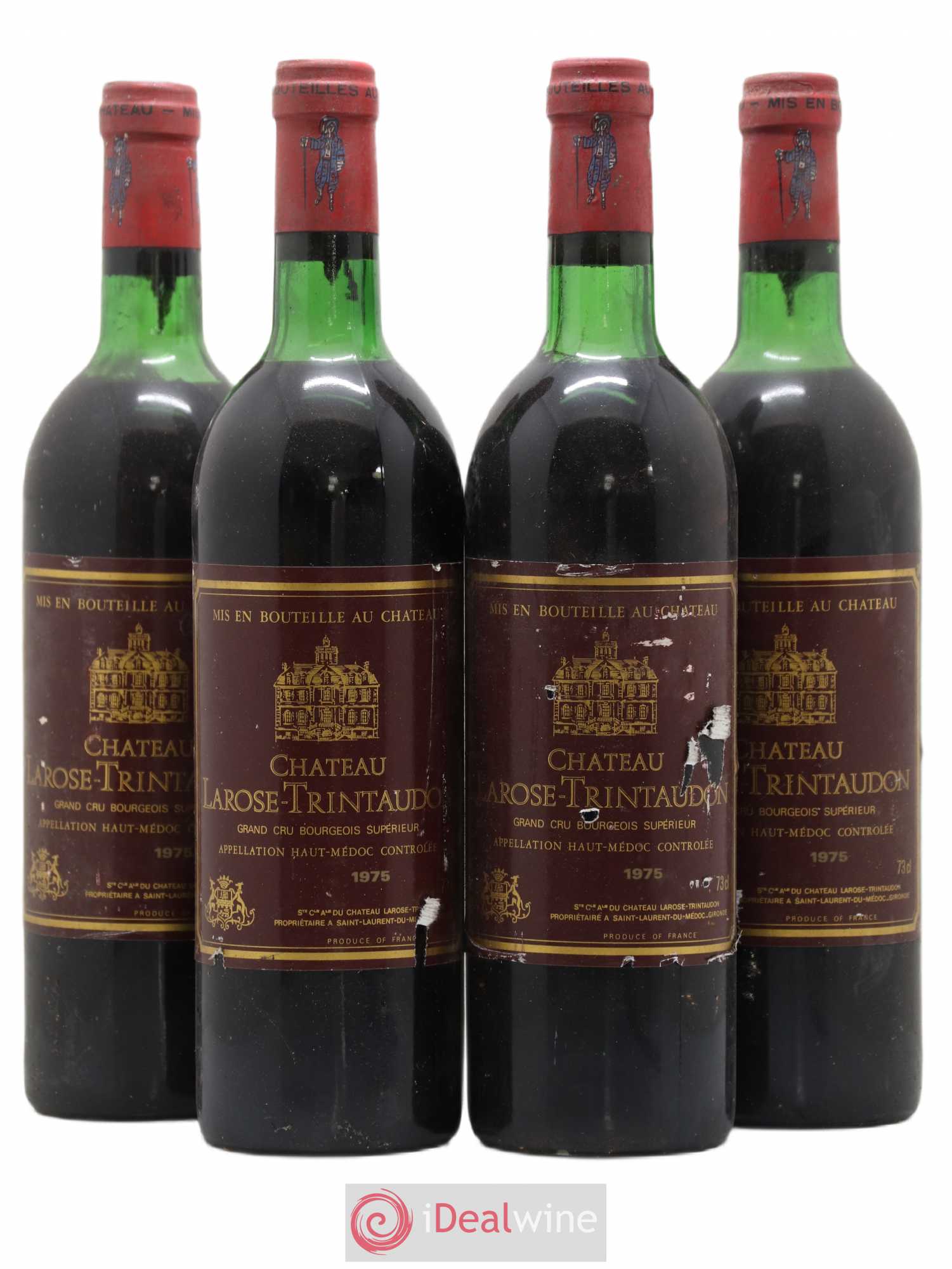 Château Larose Trintaudon Cru Bourgeois 1975 - Lot de 4 bouteilles - 0
