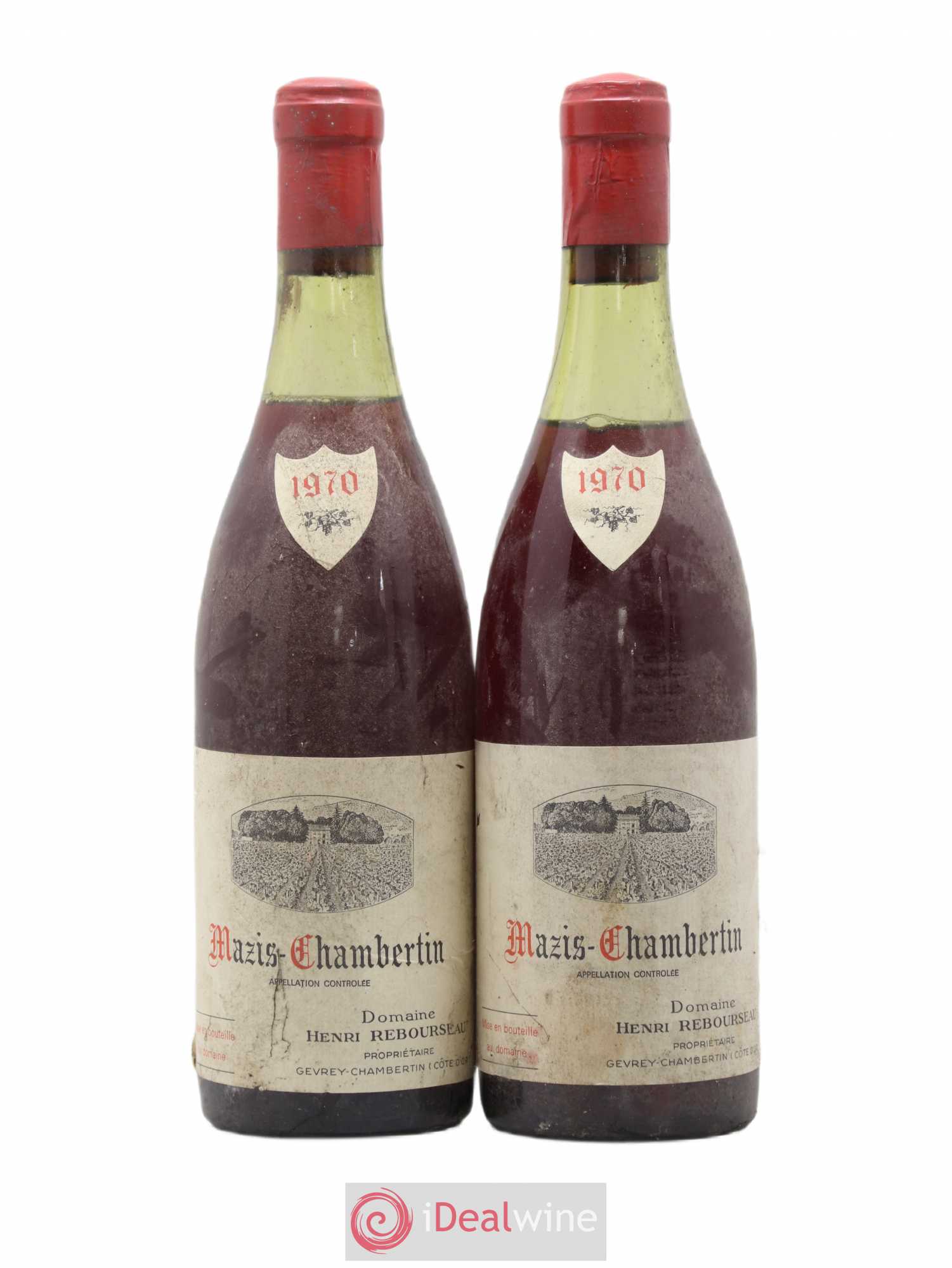 Mazis-Chambertin Grand Cru Henri Rebourseau 1970 - Lot de 2 bouteilles - 0