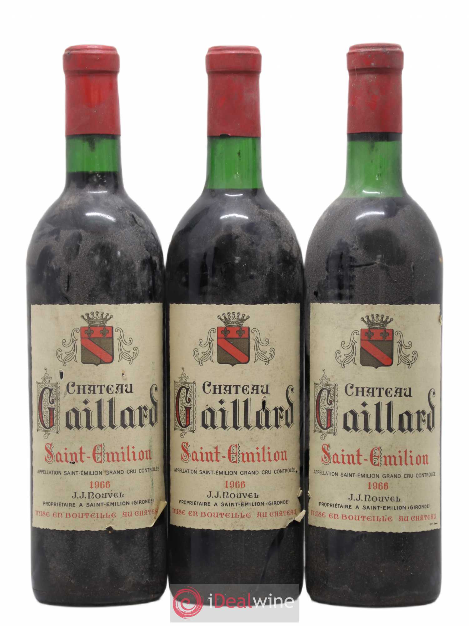 Saint-Émilion Château Gaillard 1966 - Lot de 6 bouteilles - 1