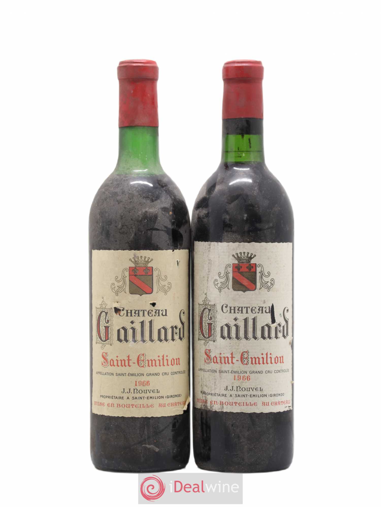 Saint-Émilion Château Gaillard 1966 - Lot de 2 bouteilles - 0