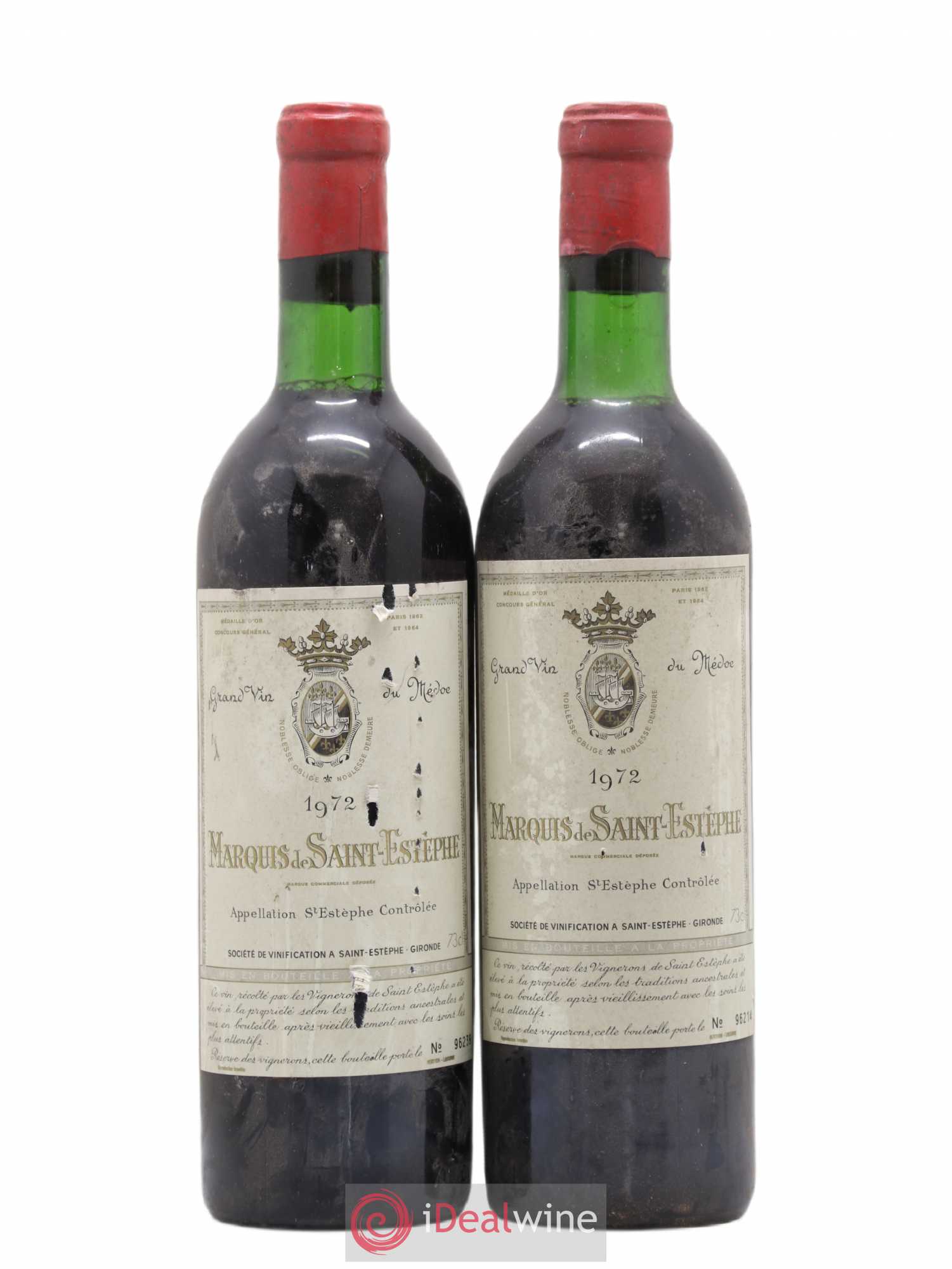Marquis de Saint Estèphe 1972 - Lot de 2 bouteilles - 0