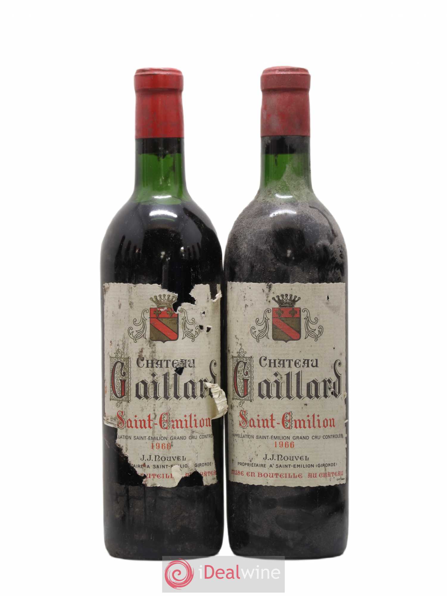 Saint-Émilion Château Gaillard 1966 - Lot de 2 bouteilles - 0