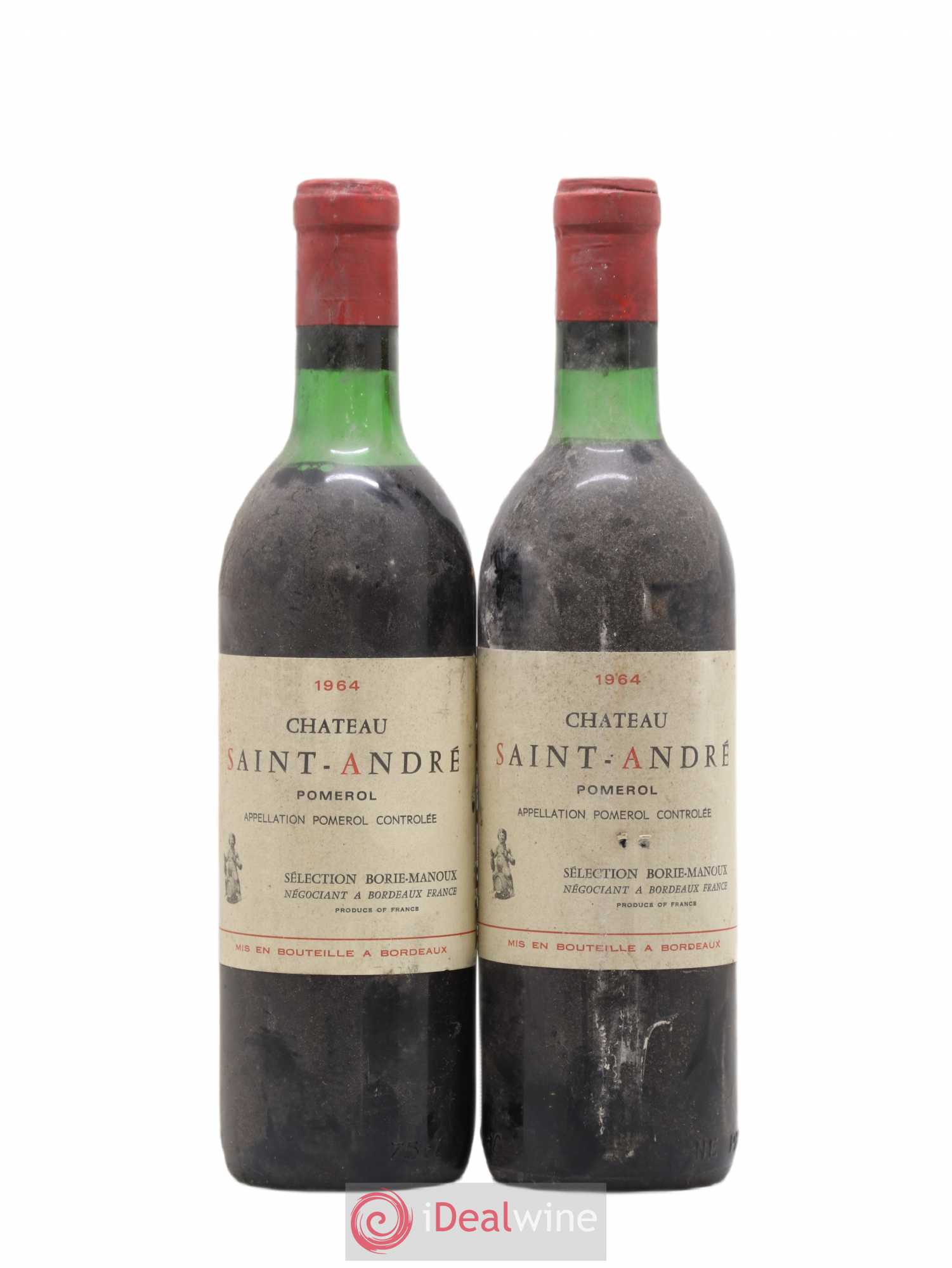Pomerol Château Saint André 1964 - Lot de 2 bouteilles - 0