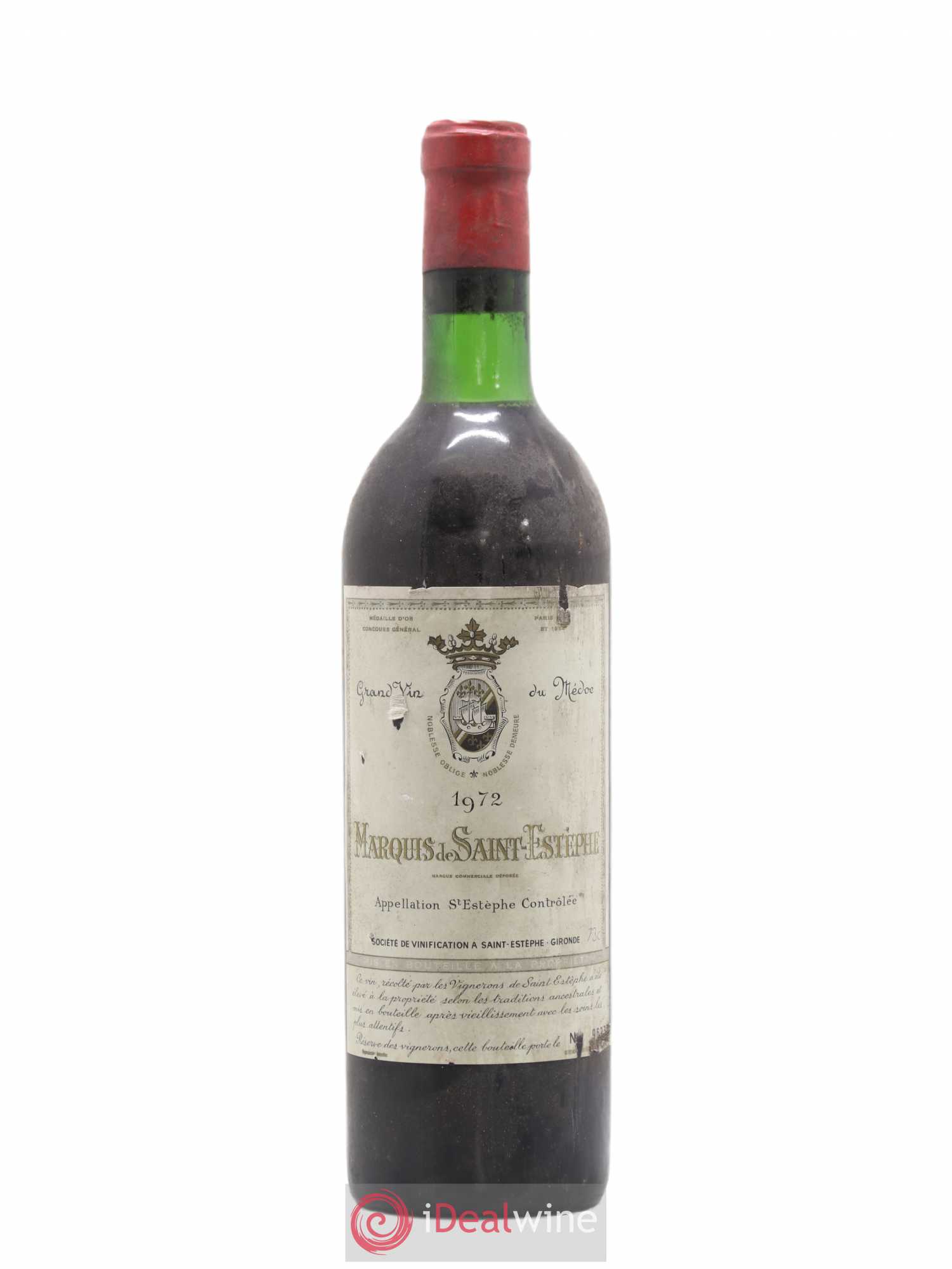 Marquis de Saint Estèphe 1972 - Lot de 1 bouteille - 0