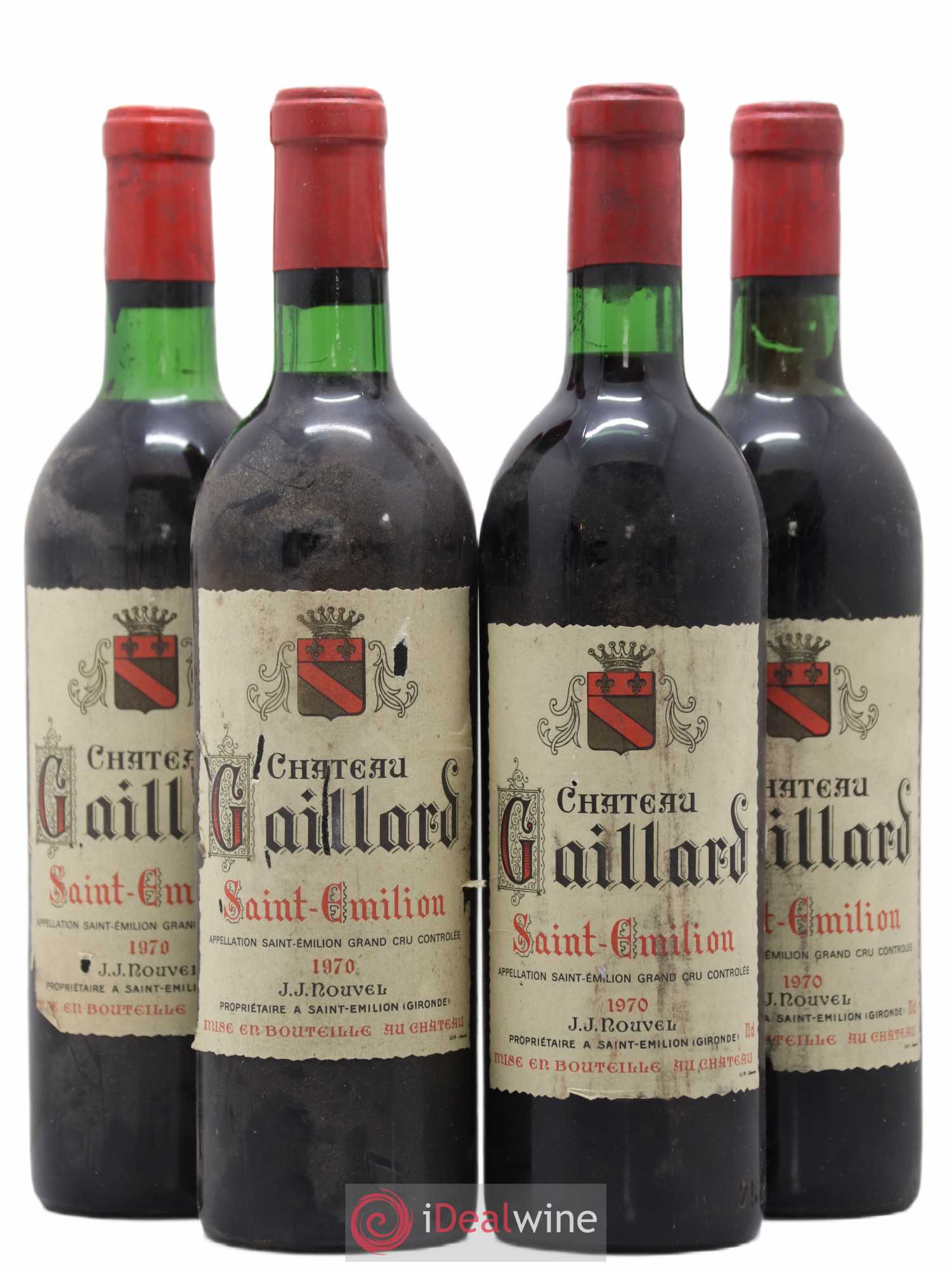 Saint-Émilion Château Gaillard 1970 - Lot de 4 bouteilles - 0