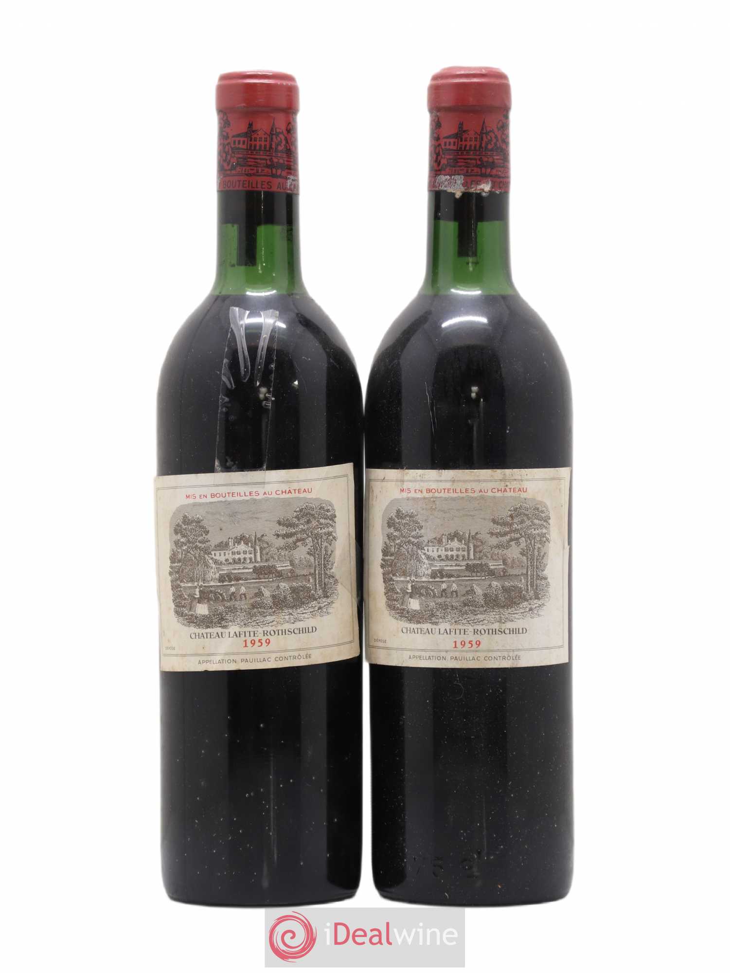 Château Lafite Rothschild 1er Grand Cru Classé 1959 - Lot de 2 bouteilles - 0