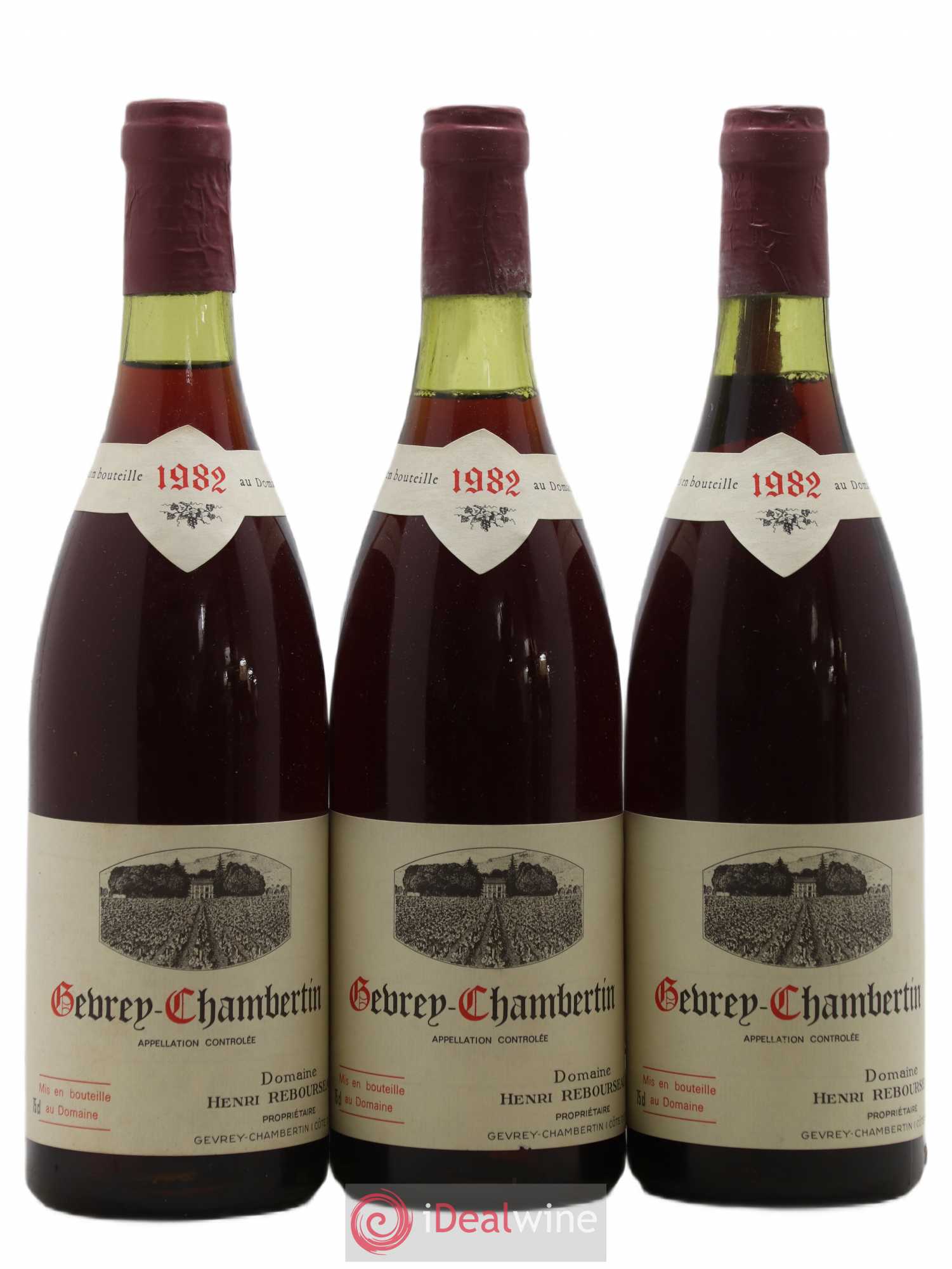 Gevrey-Chambertin Henri Rebourseau (Domaine) 1982 - Lot de 3 bouteilles - 0