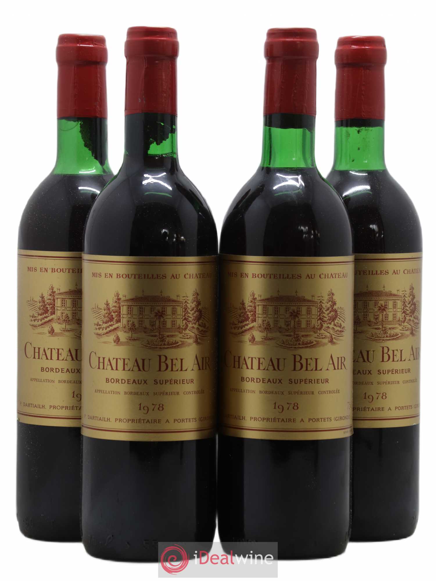 Bordeaux Bel Air 1978 - Lot de 4 bouteilles - 0