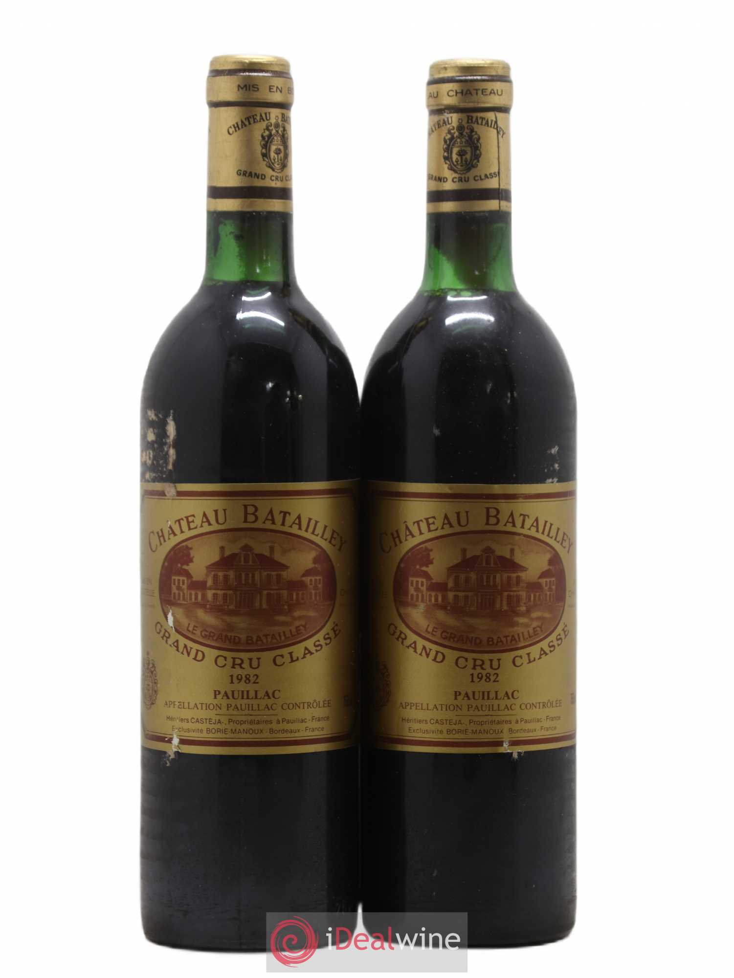 Château Batailley 5ème Grand Cru Classé 1982 - Lot de 2 bouteilles - 0